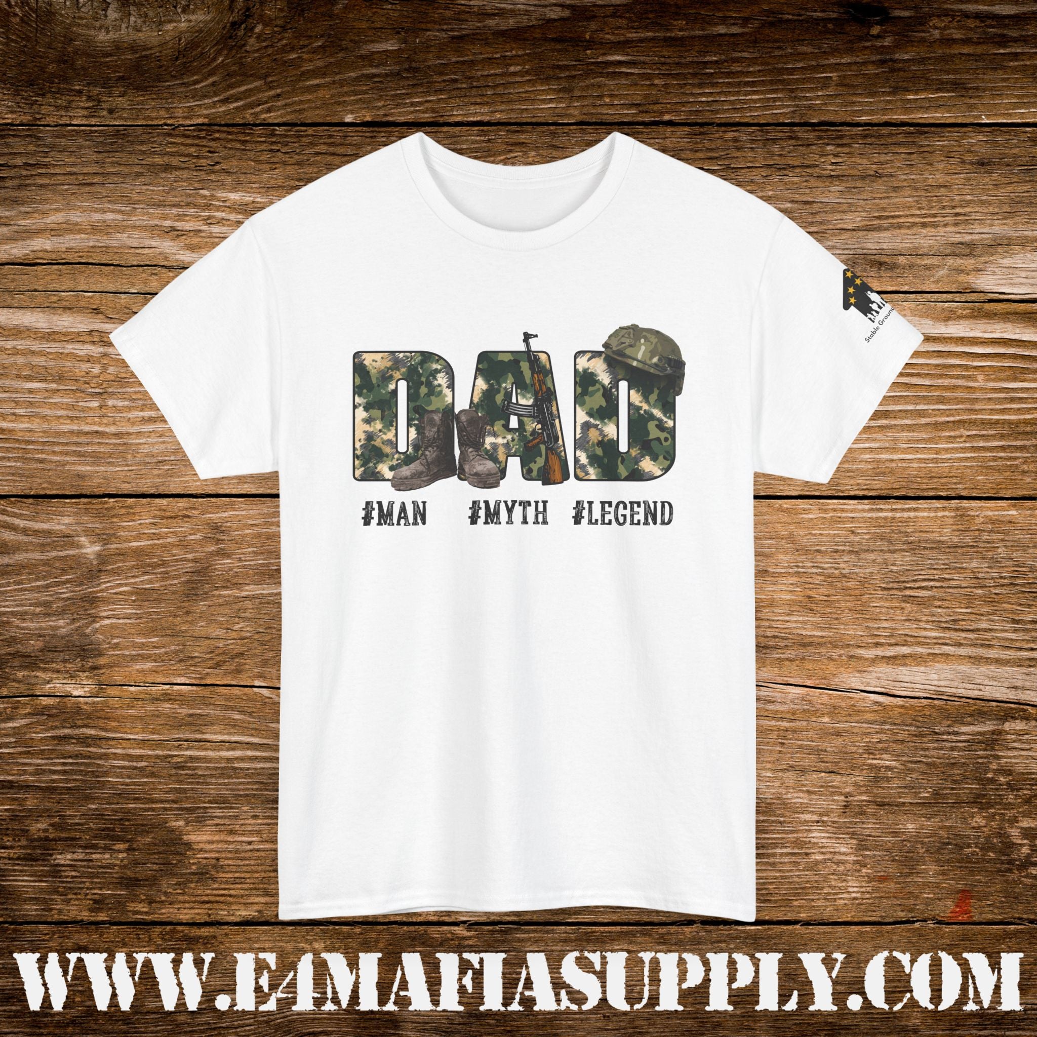 “Dad – #Man #Myth #Legend” – Military Camo Father’s Day T-Shirt