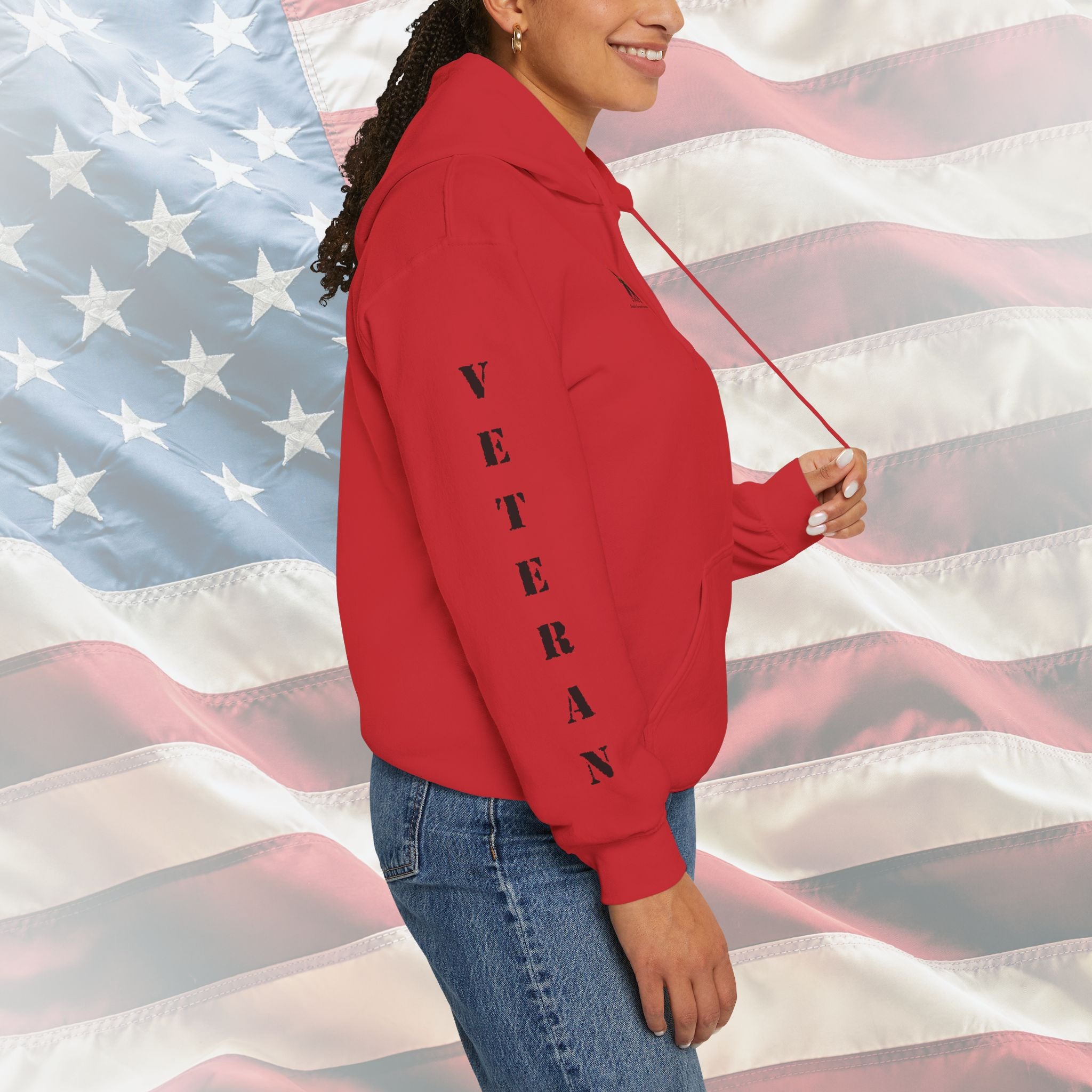 “Freedom Isn’t Free – I Paid for It with My Blood, Sweat & Tears” Patriotic Veteran Sleeve Hoodie
