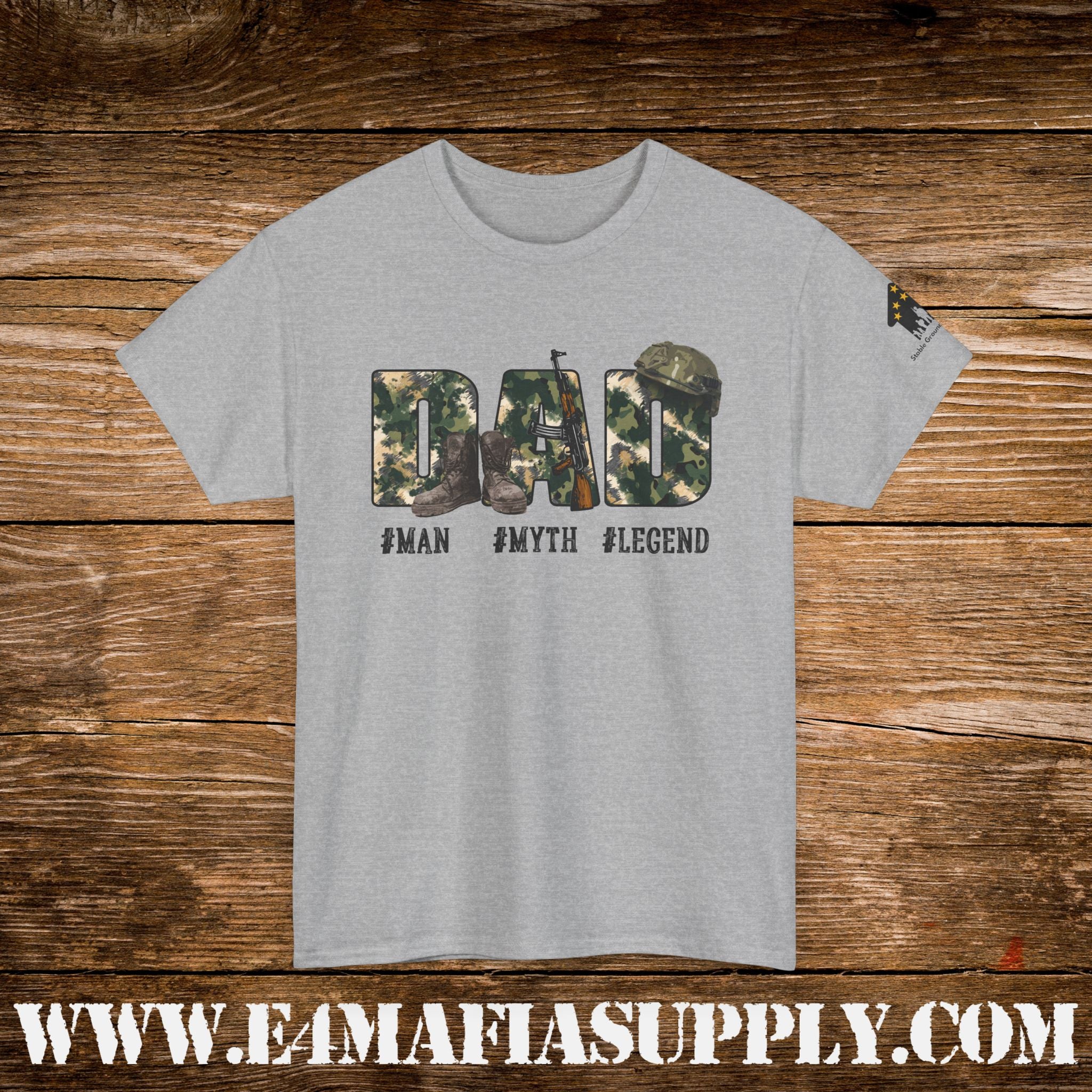 “Dad – #Man #Myth #Legend” – Military Camo Father’s Day T-Shirt