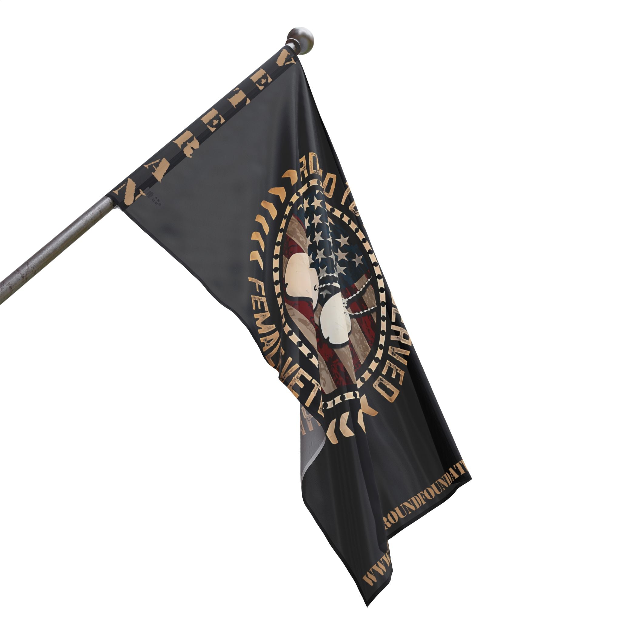 Proud to Have Served — Tan Female Veteran Flag with American Pride