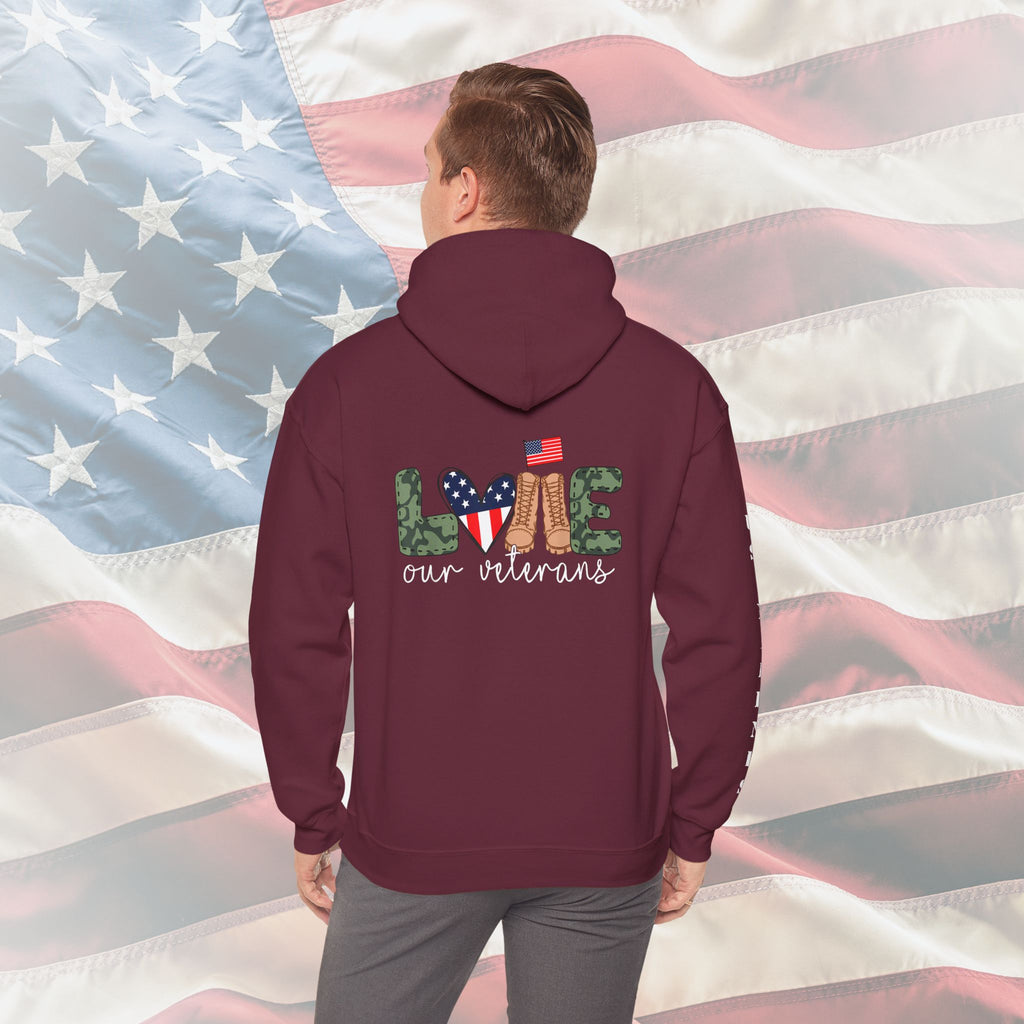 Love Our Veterans US Marines Hoodie