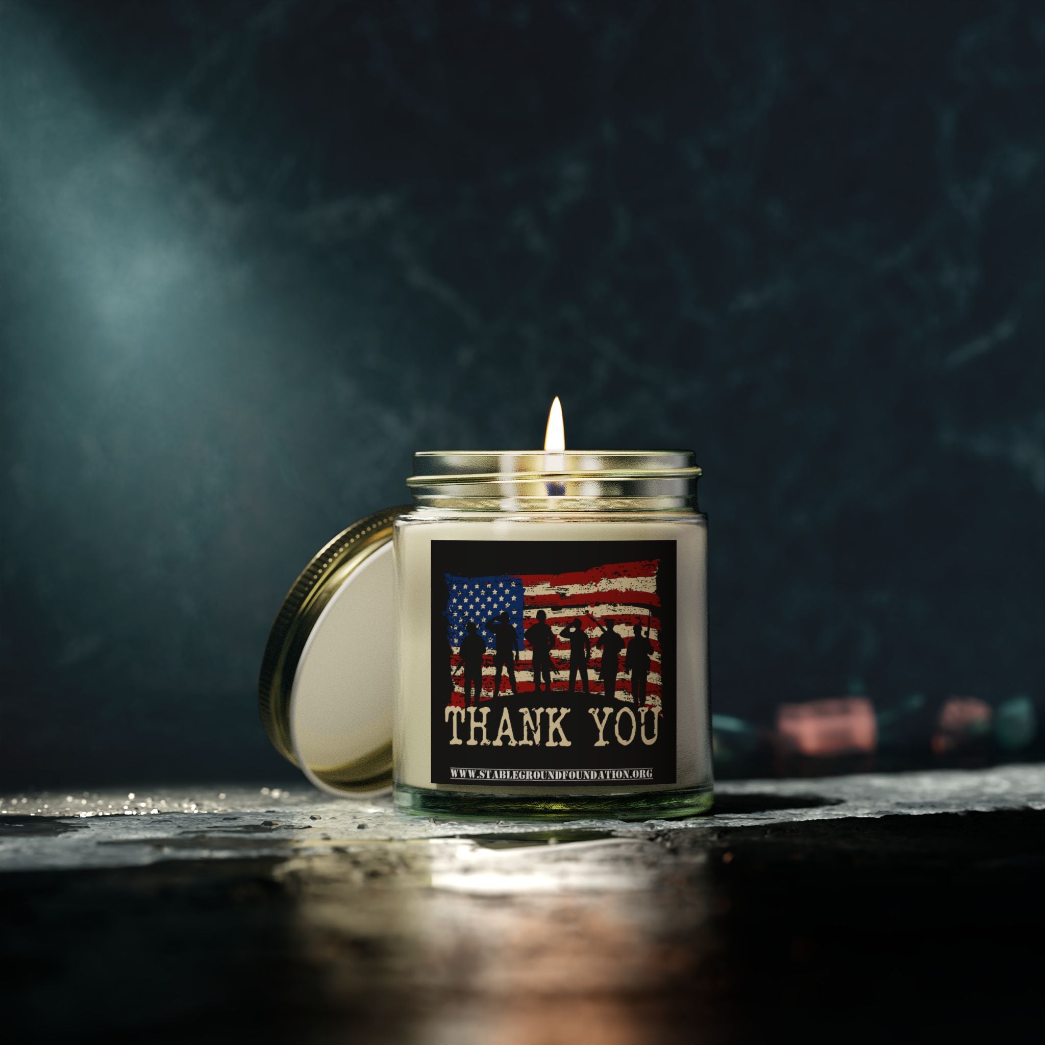 Thank You Veterans Candle – Patriotic Appreciation Gift for Heroes