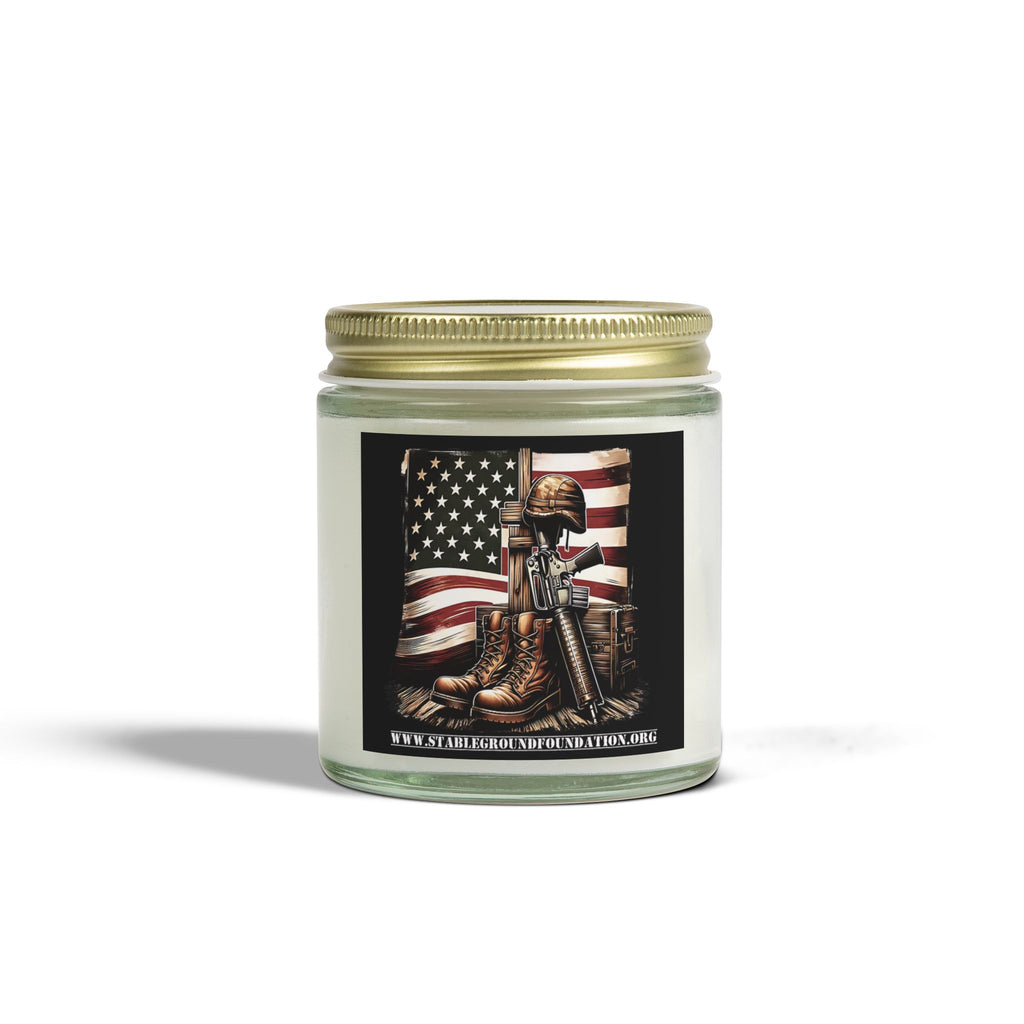 Battlefield Honor Candle – Soldier and Flag Memorial Tribute