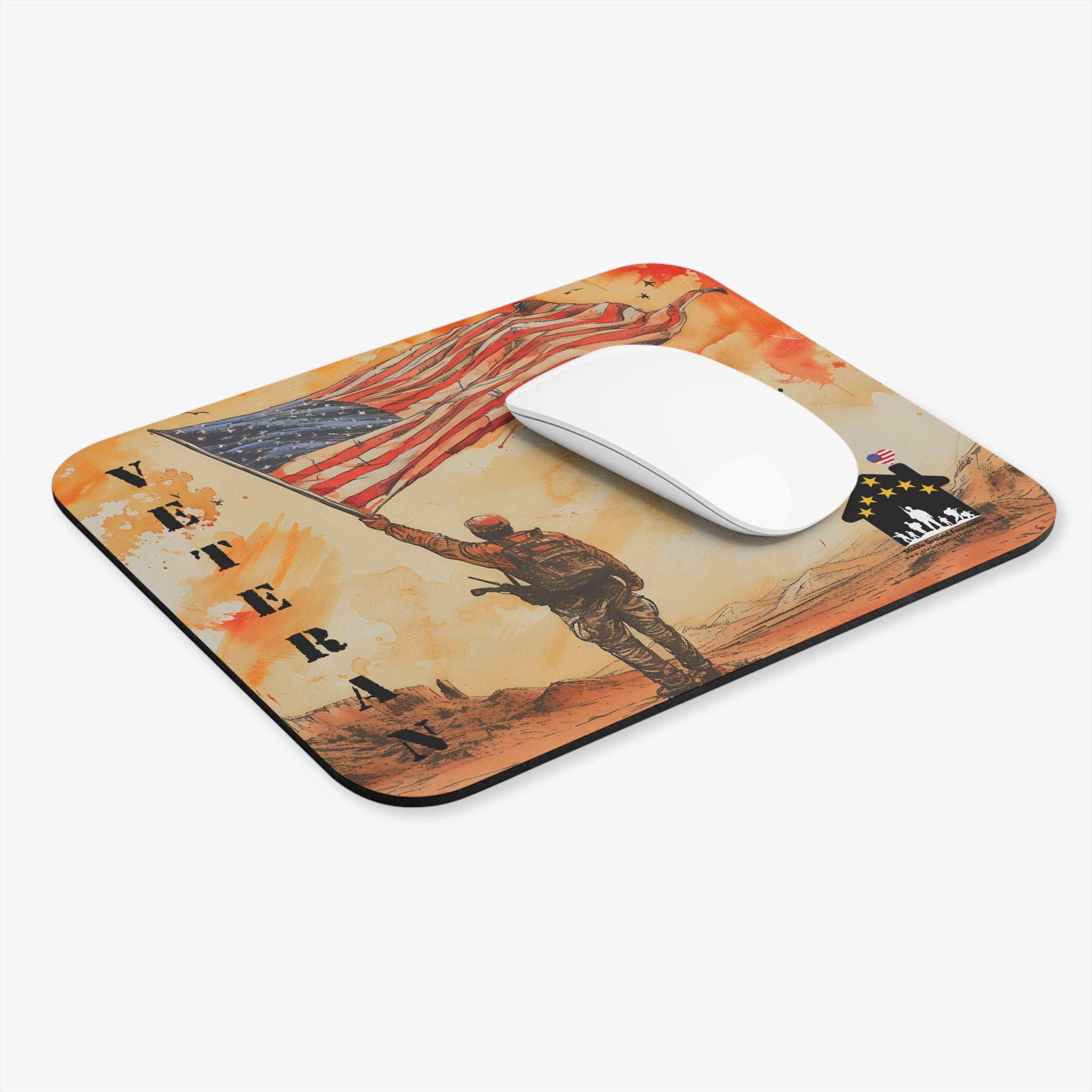Flag of Freedom – American Veteran Mouse Pad