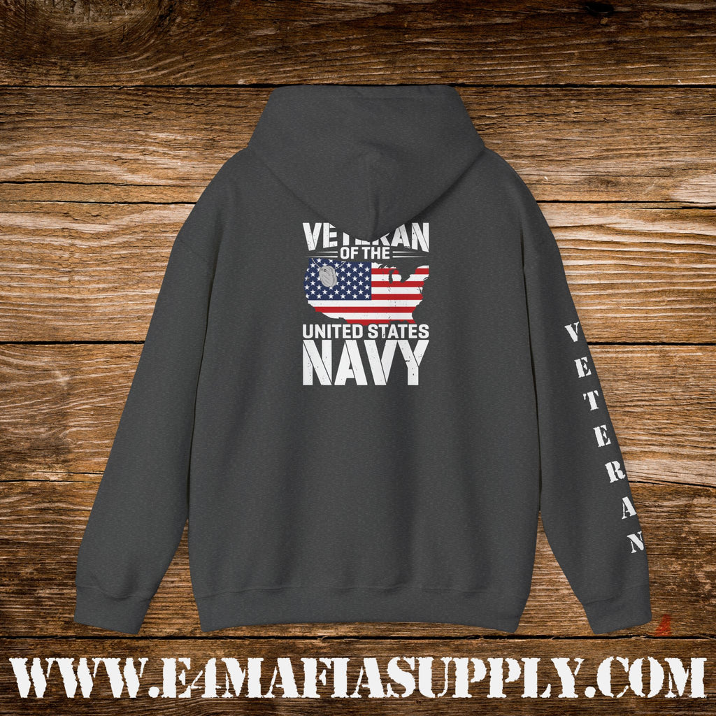 United States Navy Veteran Hoodie – Patriotic Flag Edition