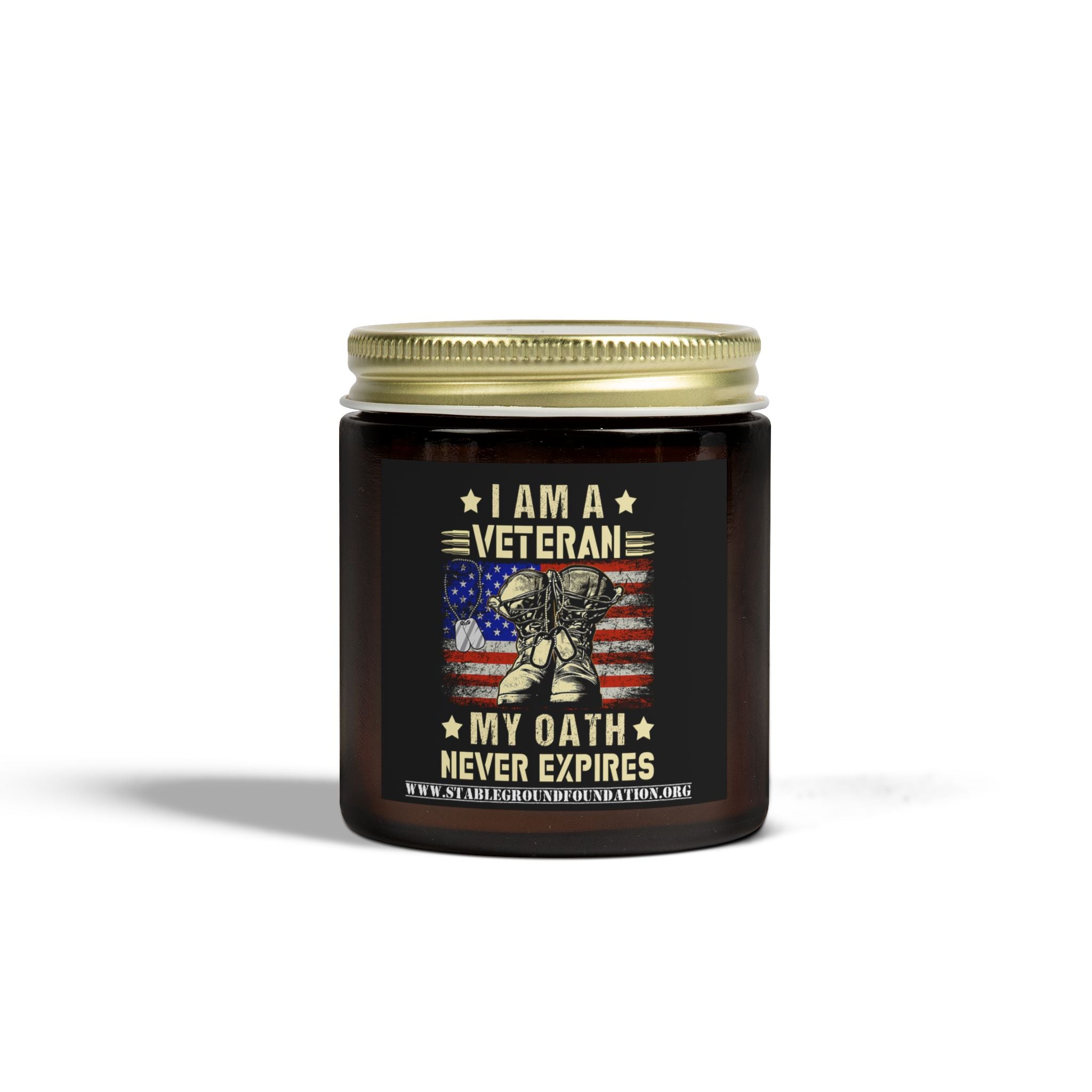 I Am a Veteran – My Oath Never Expires Candle | Patriotic Veteran Gift That Honors Lifelong Service