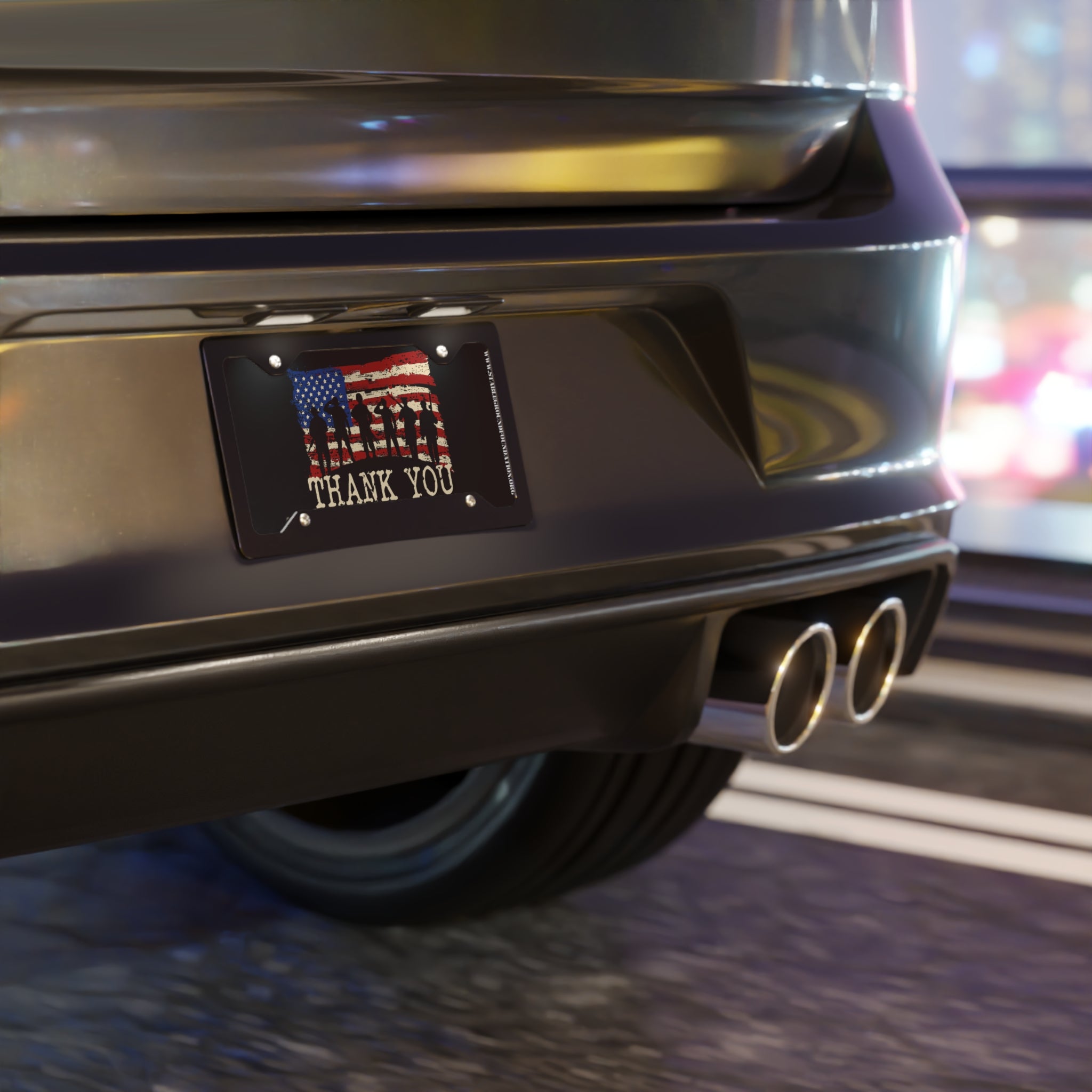 Thank You Veterans Patriotic License Plate – Military Appreciation Tribute