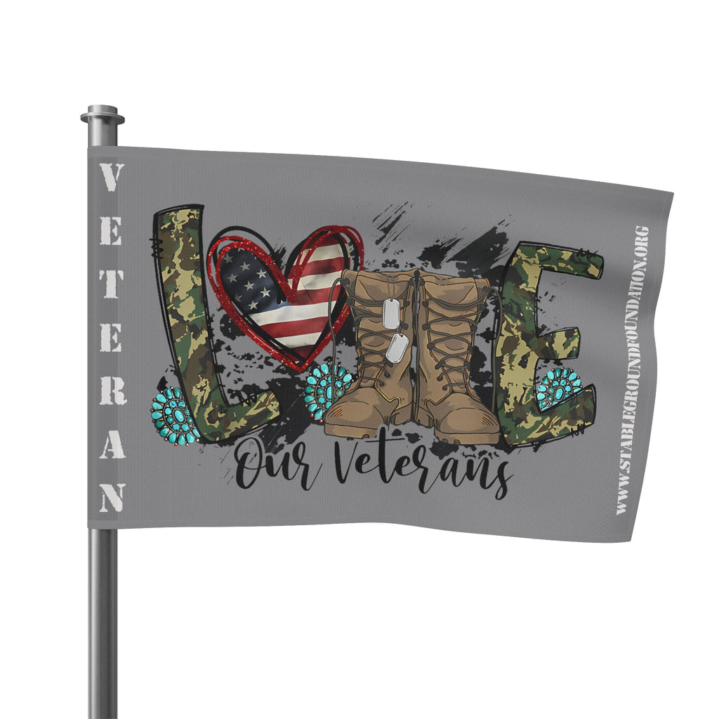 Love Our Veterans Flag – Patriotic Military Appreciation Flag