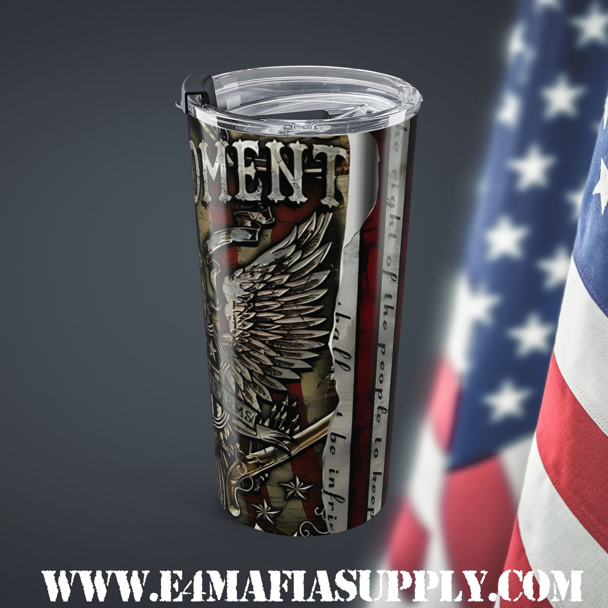 2nd Amendment Pride — Patriotic Eagle Tumbler for Freedom Defenders