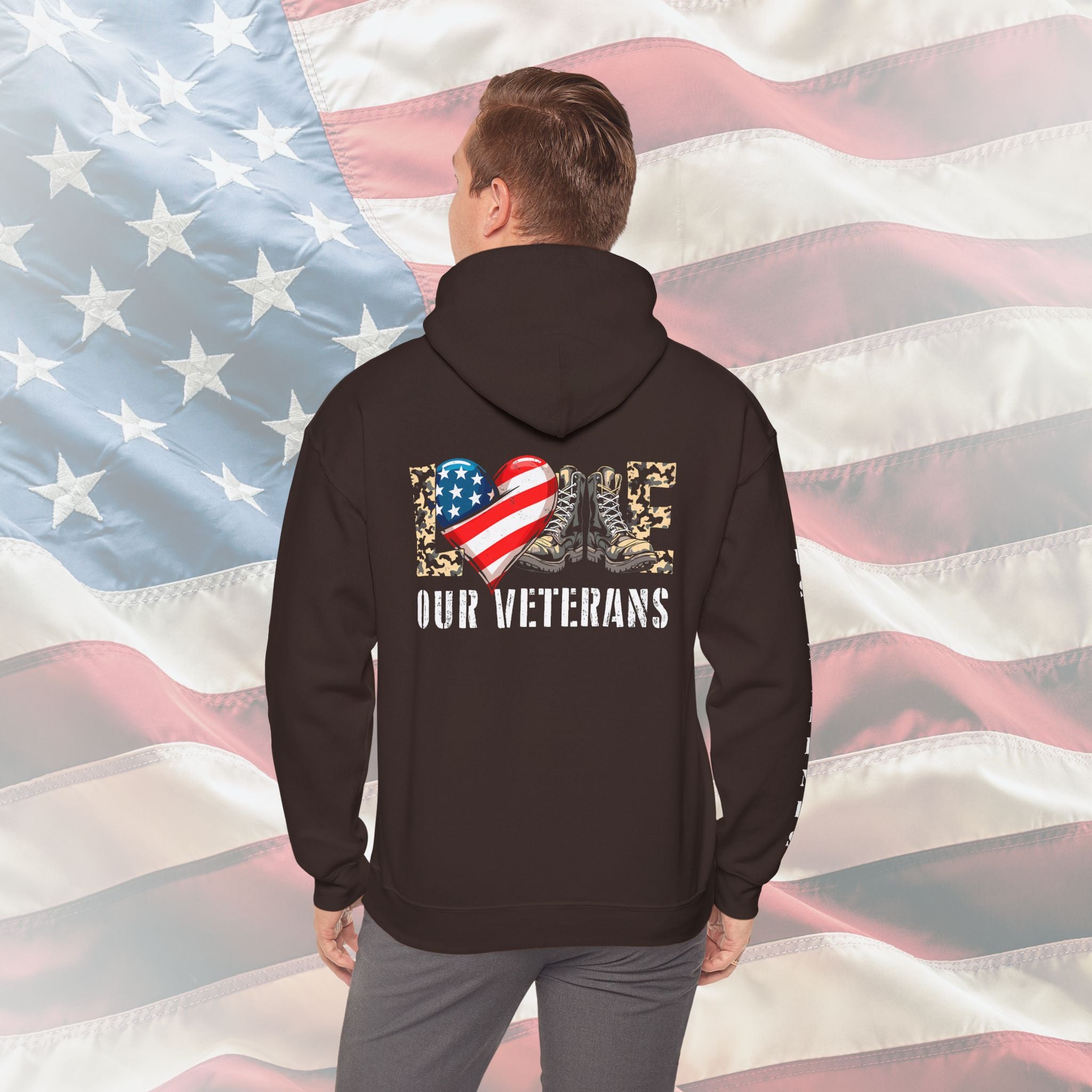Love Our Veterans US Marines Hoodie