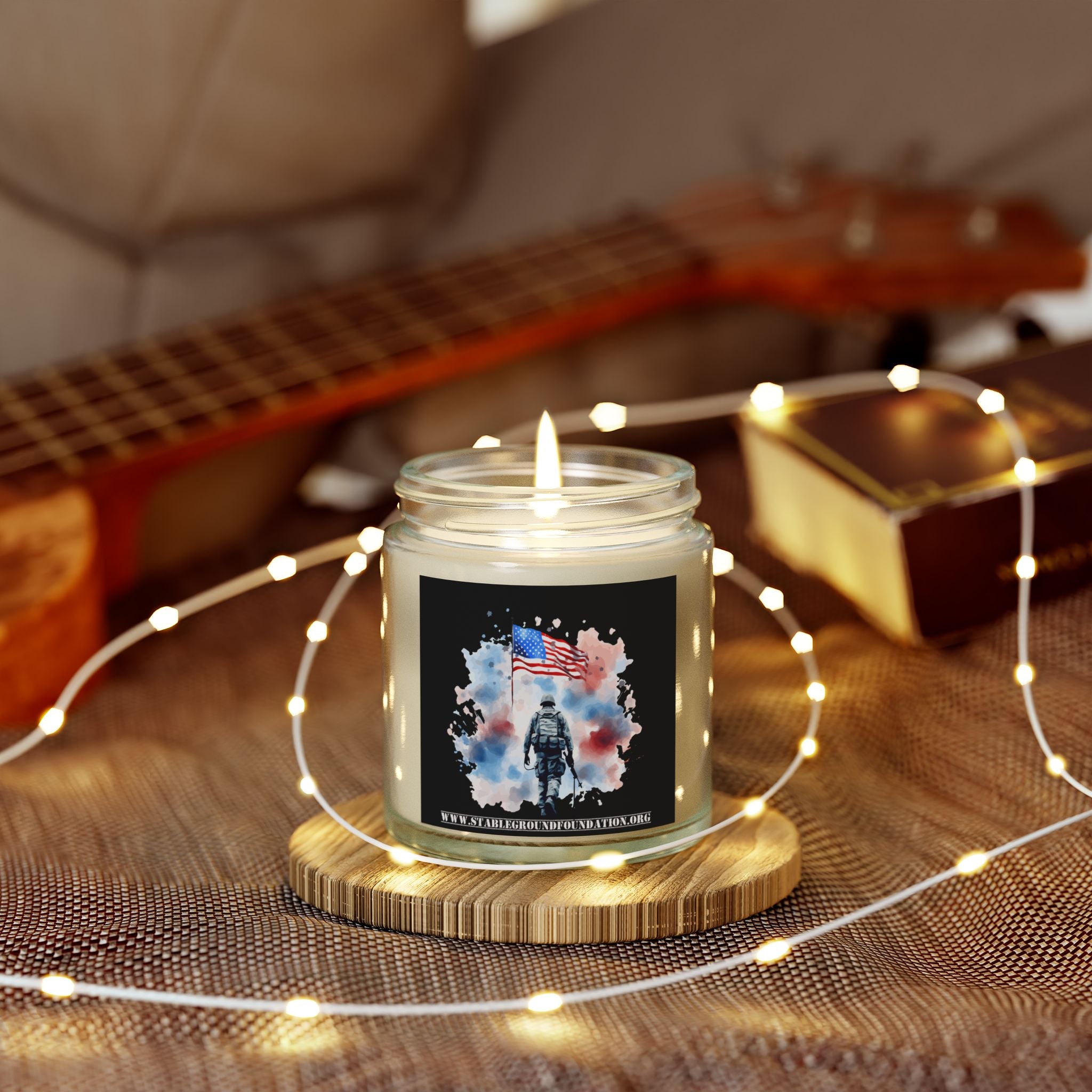 Brothers in Arms Candle – Honoring Our Veterans and American Pride