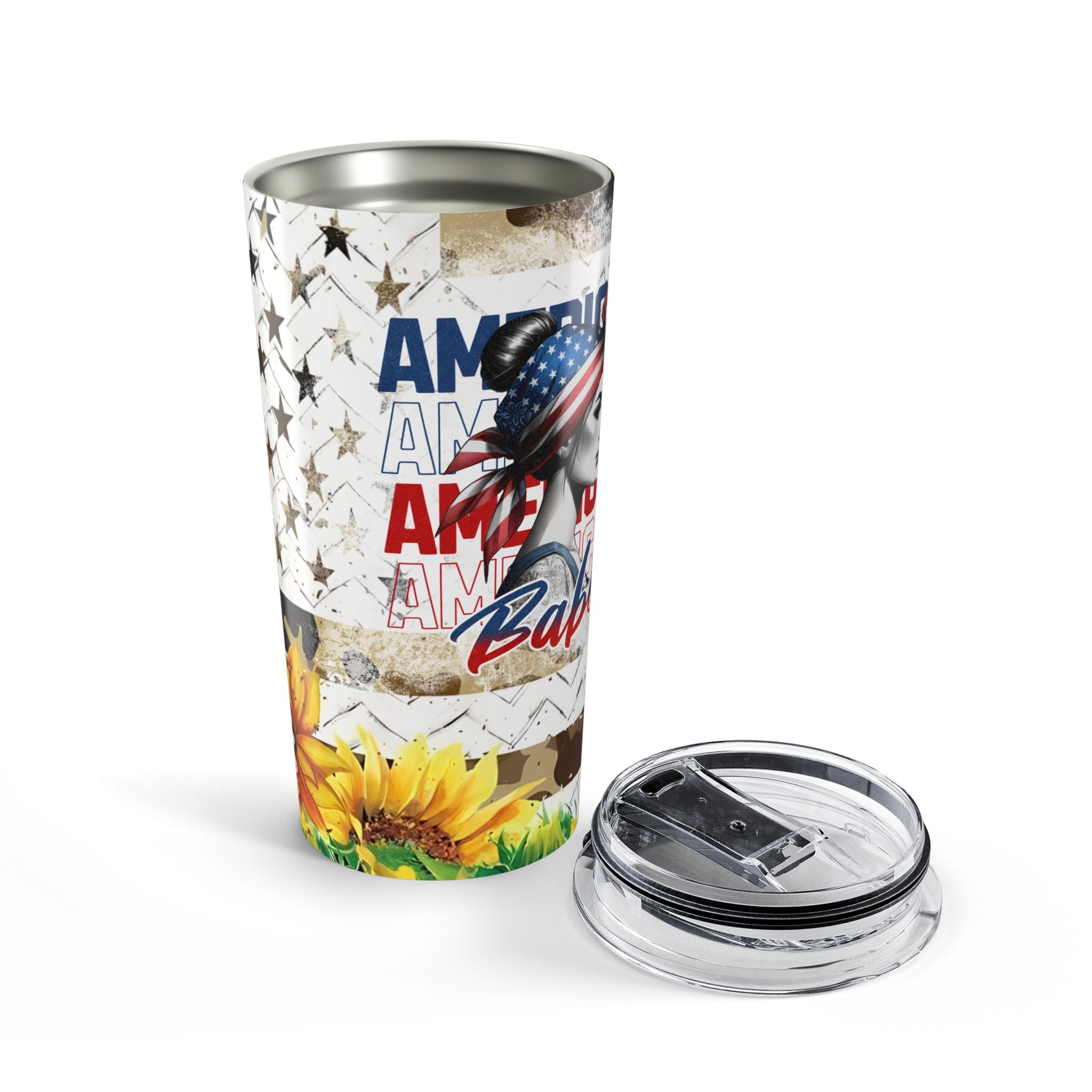 American Babe — Patriotic Camo Tumbler for the Bold, Beautiful & Free