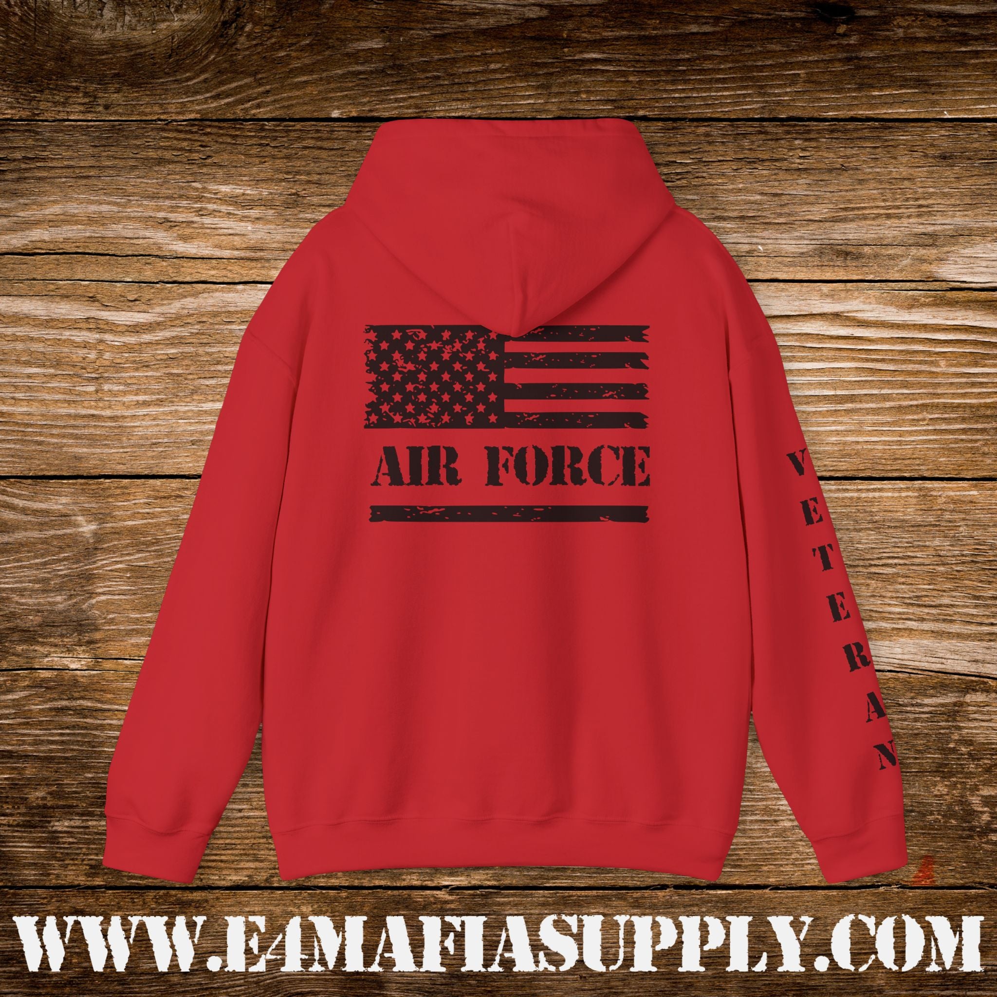 “Air Force Veteran Flag” Military Pride Hoodie