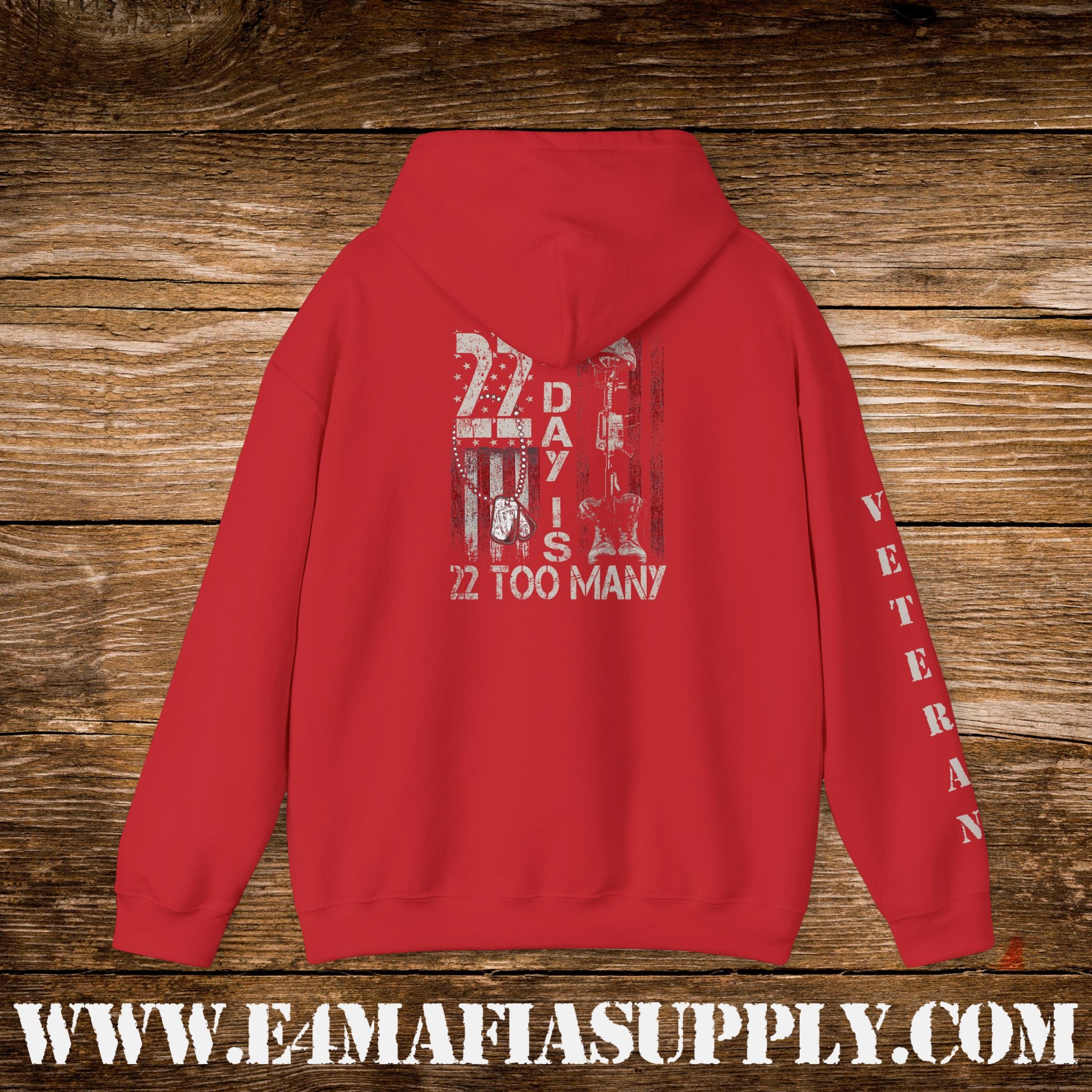 22 A Day Is 22 Too Many Veteran Awareness Hoodie