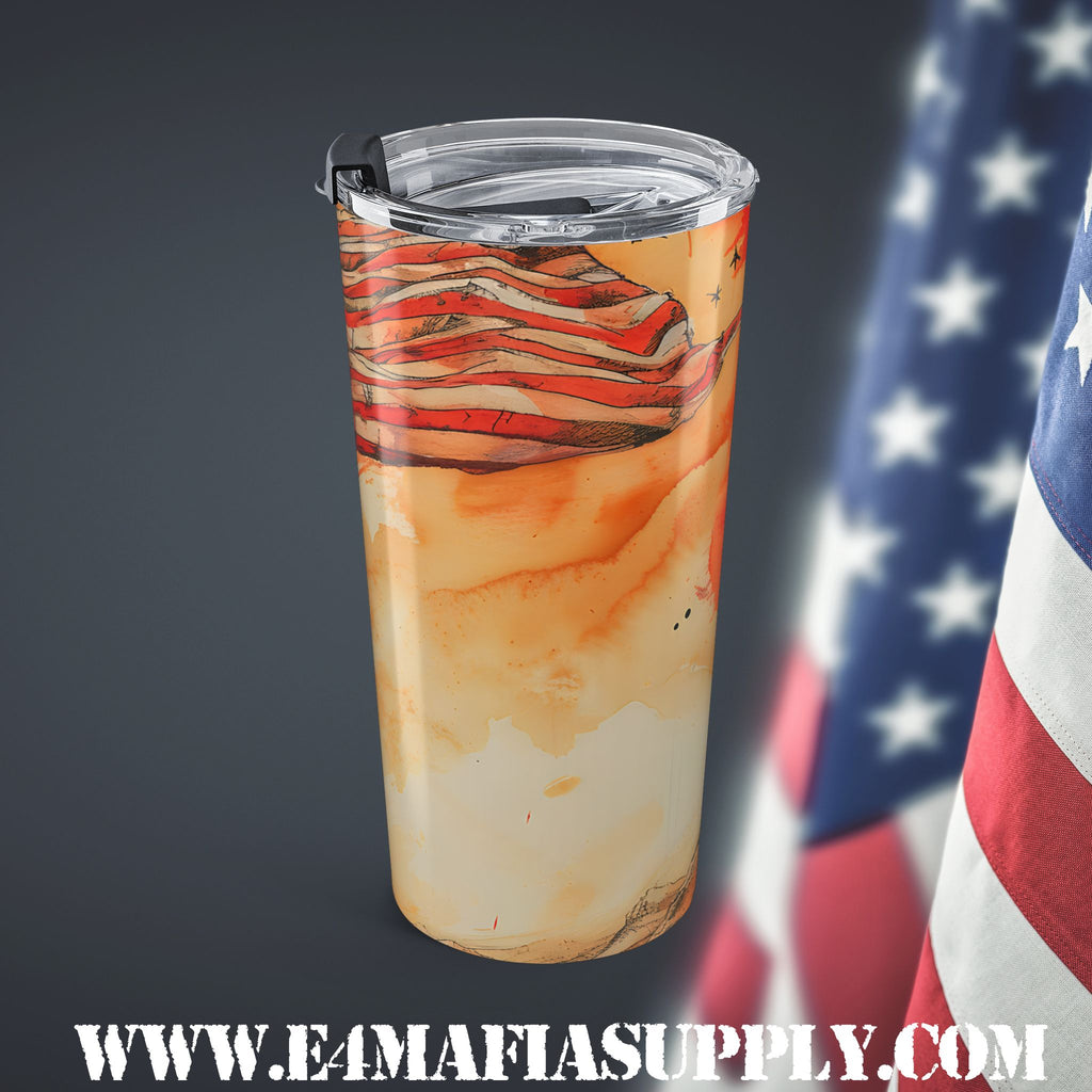 Raise the Flag — Patriotic Soldier Tumbler for the Brave and the Bold
