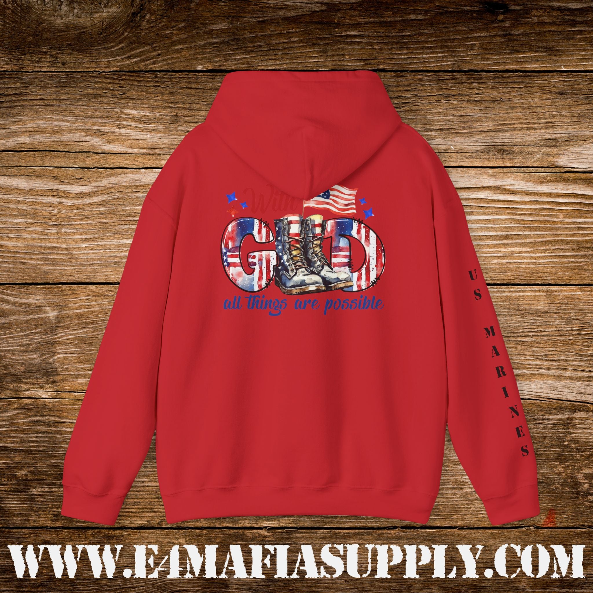 With God All Things Are Possible – US Marines Hoodie