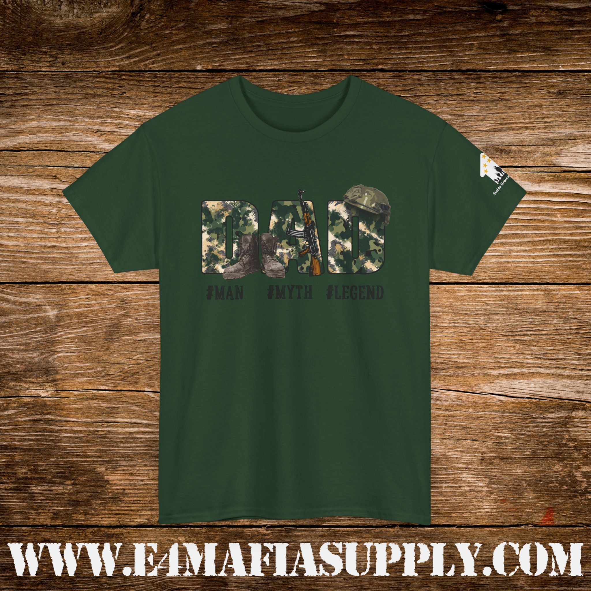 “Dad – #Man #Myth #Legend” – Military Camo Father’s Day T-Shirt