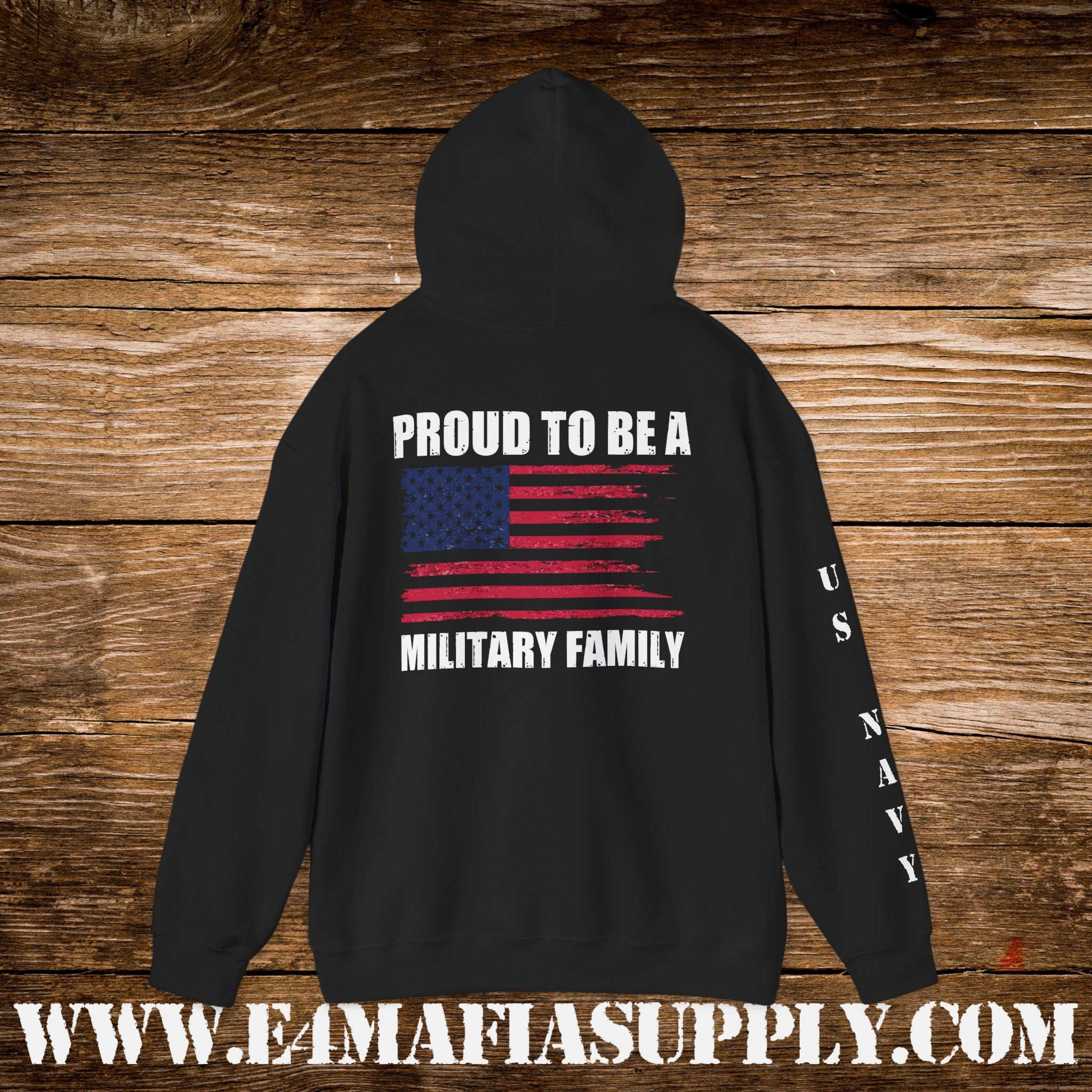 Proud to Be a Military Family – US Navy Hoodie