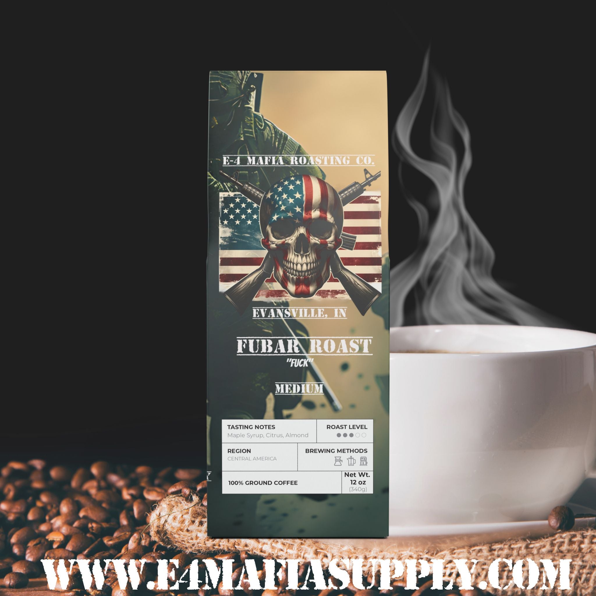 FUBAR Roast | Medium Roast Coffee by E-4 Mafia Roasting Co. | Veteran-Owned Coffee with Attitude
