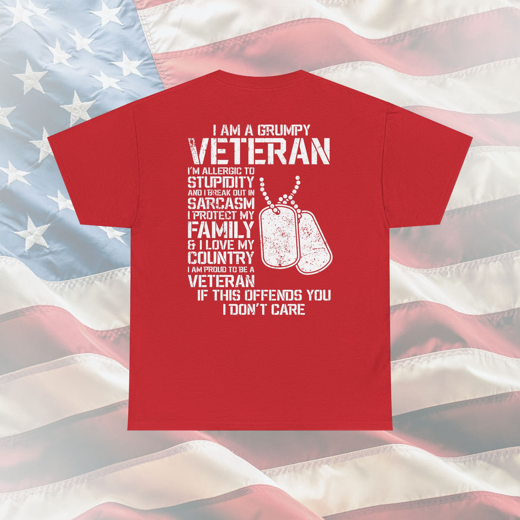 "I Am a Grumpy Veteran": The Bold Statement Tee That Shows Your Unbreakable Commitment
