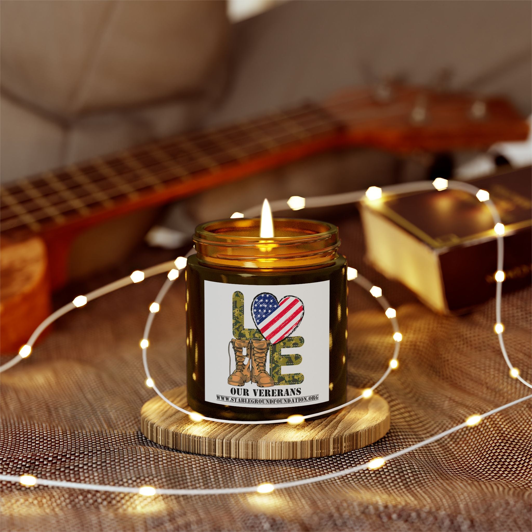Love Our Veterans Camo Candle – Honor, Gratitude, and a Gentle Glow