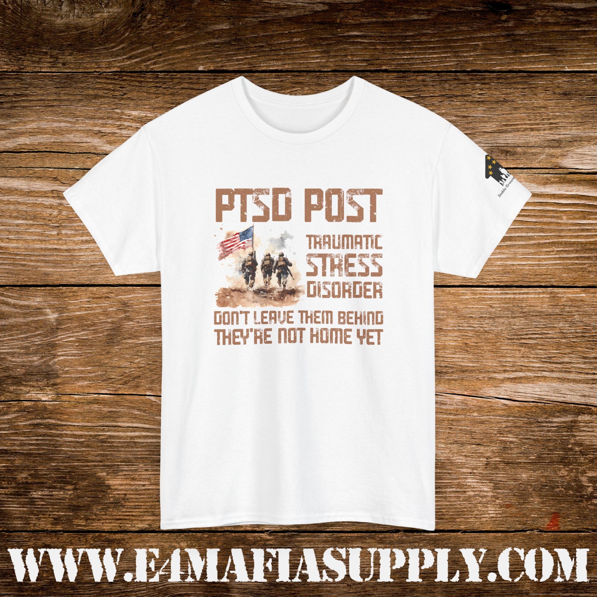 “PTSD – Don’t Leave Them Behind” – Veteran Mental Health Awareness T-Shirt