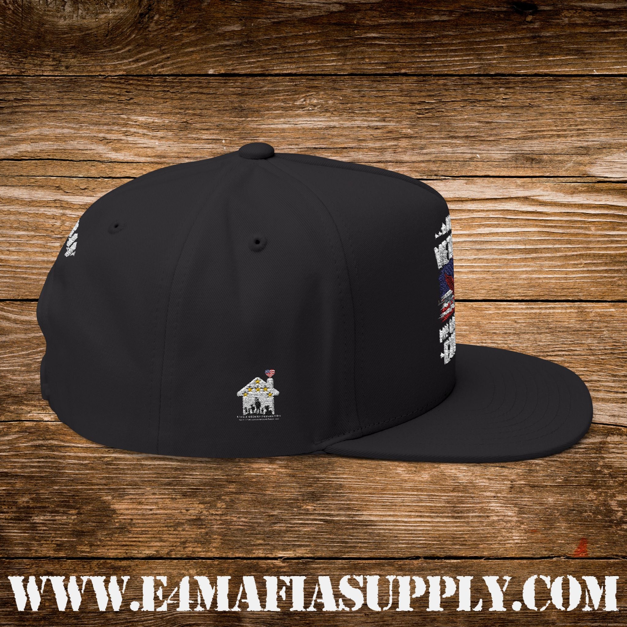 “I’m a Veteran – My Oath Never Expires” Patriotic Flat Bill Cap with American Flag