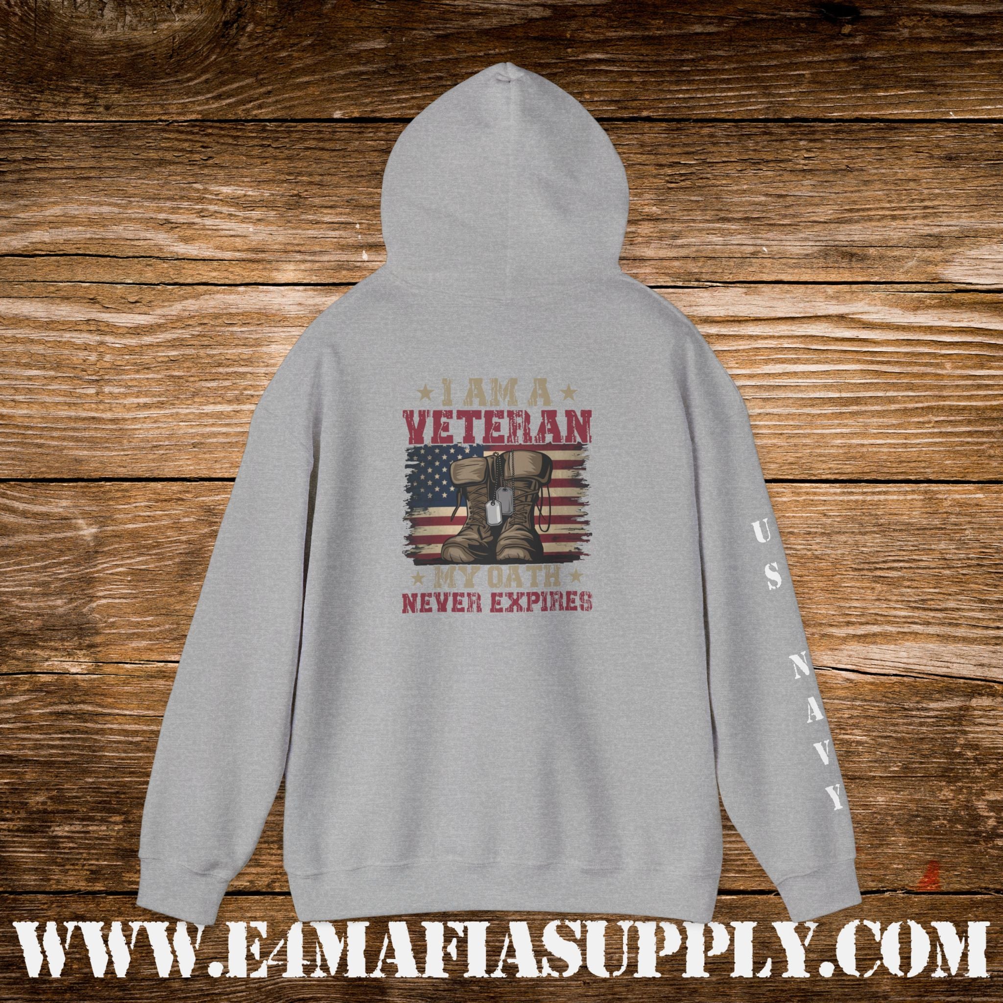 I Am a Veteran – My Oath Never Expires – US Navy Hoodie