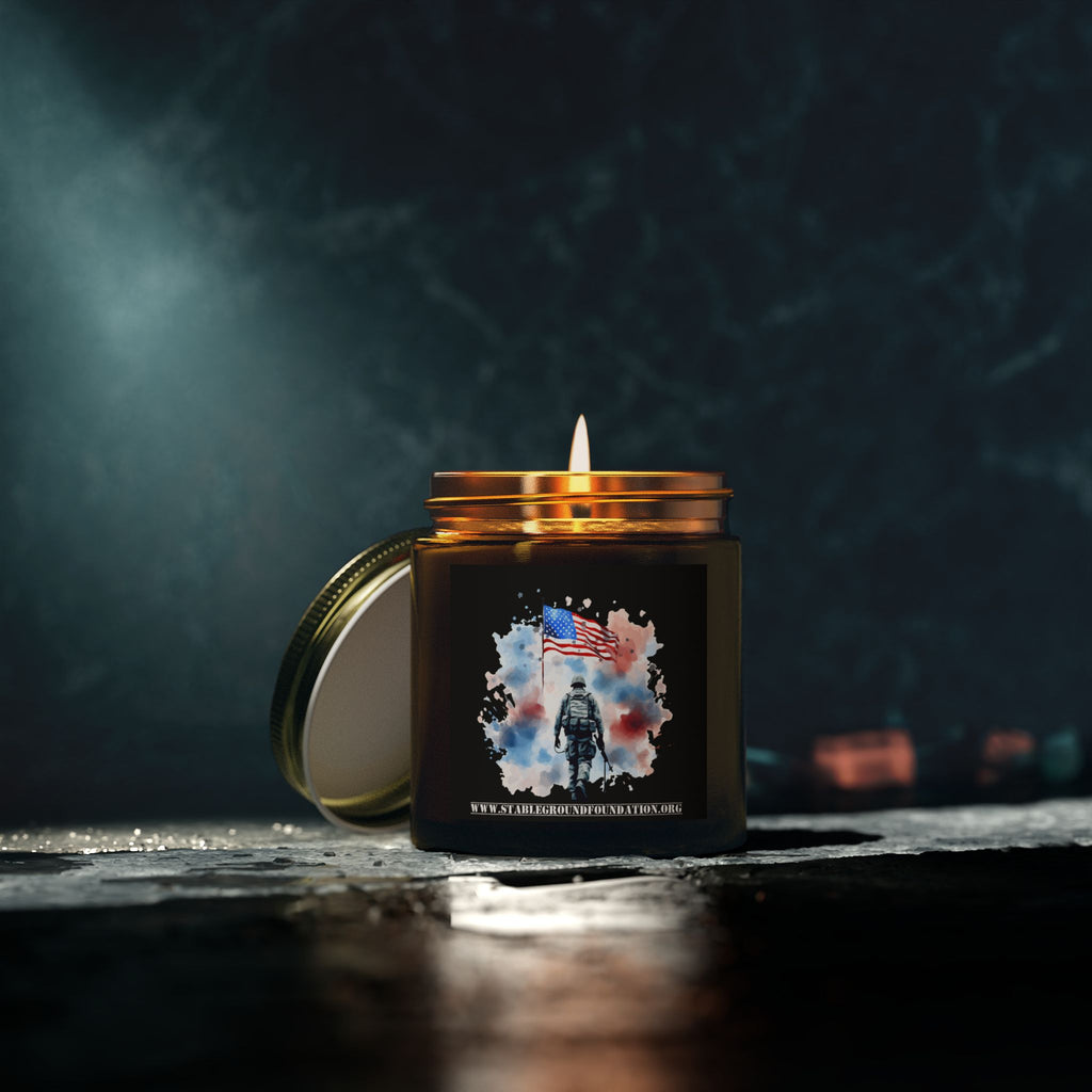 Brothers in Arms Candle – Honoring Our Veterans and American Pride