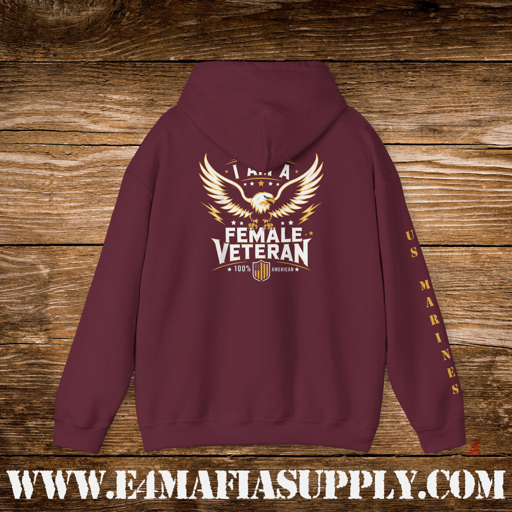 I Am a Female Veteran US Marines Hoodie