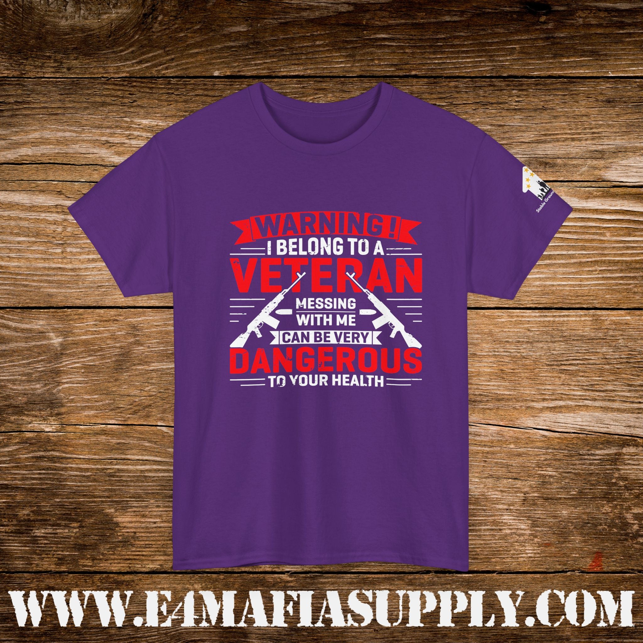 “Warning: I Belong to a Veteran — Dangerous to Your Health” T-Shirt