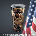 Silent Warrior — Tactical Soldier Tumbler for the Fearless and Focused