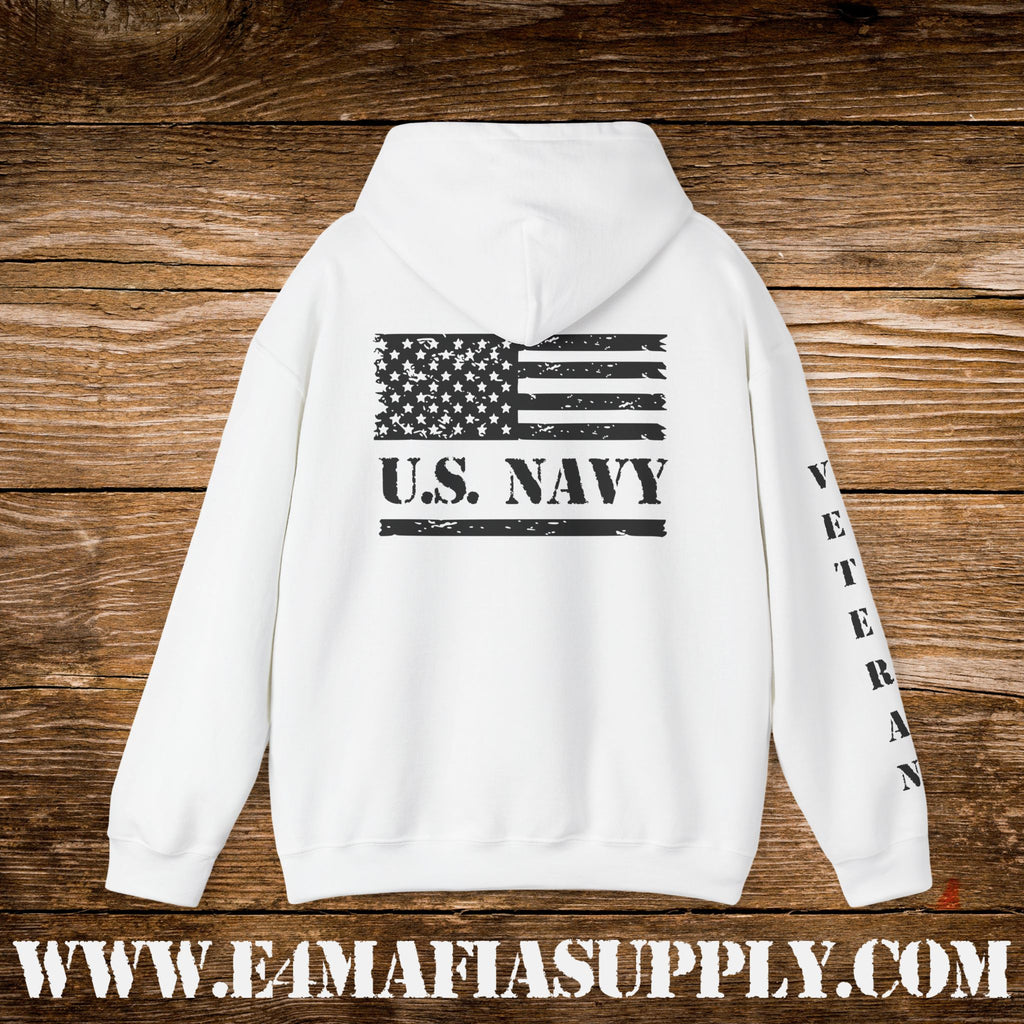 “Navy Veteran Flag” Military Pride Hoodie