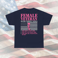 Female Veteran with Three Sides: The Bold & Sassy Tee Celebrating the Strength of Military Women