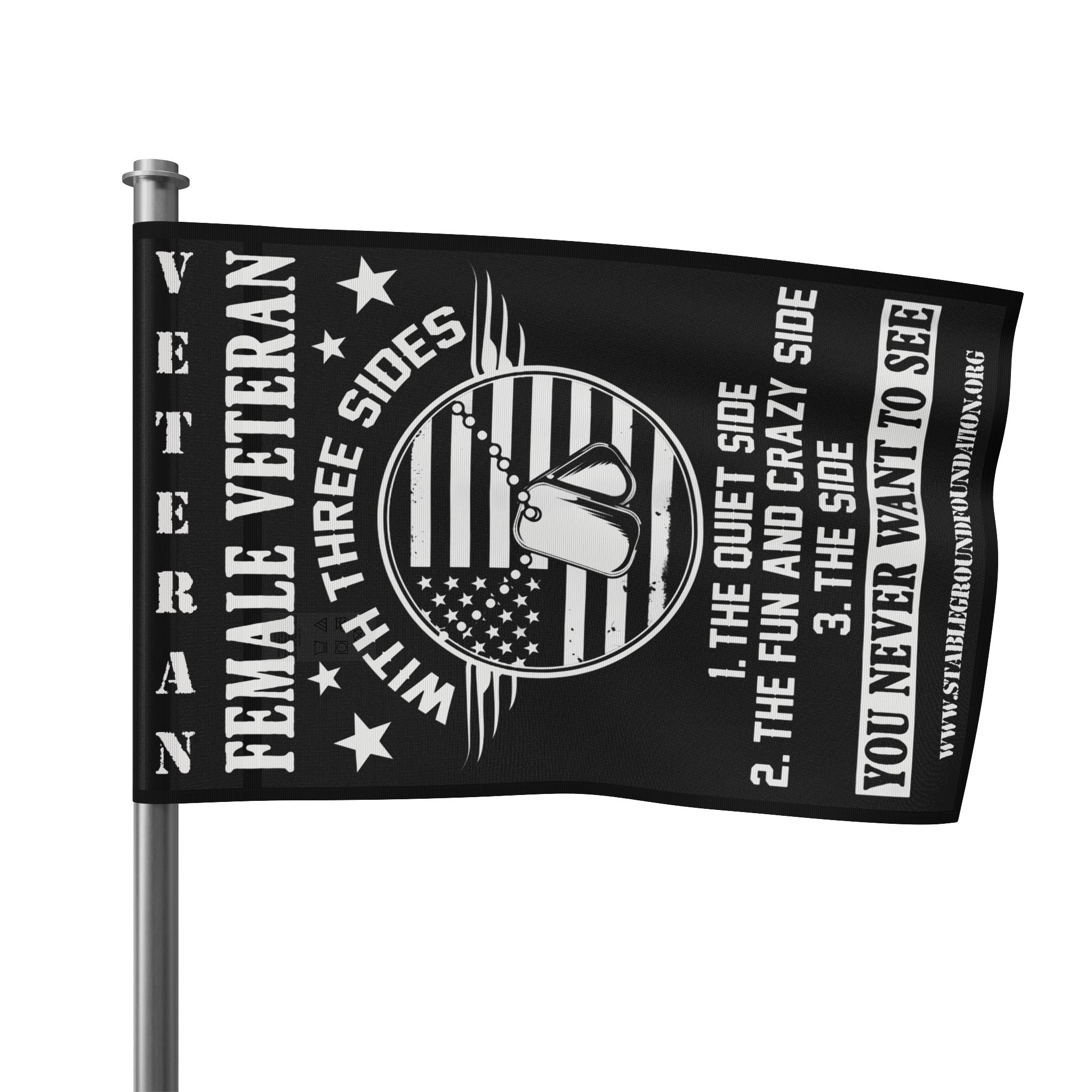 Female Veteran Flag — Three Sides of Strength, Sass, and Service