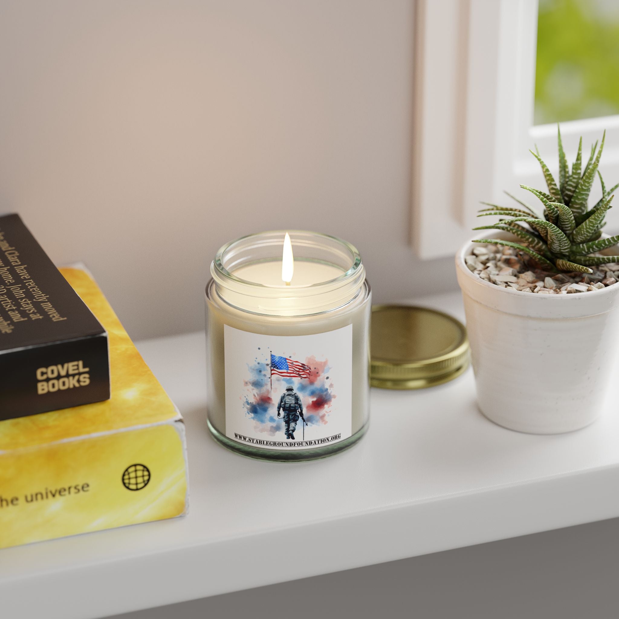 Watercolor Soldier Candle – A Tribute to Service, Sacrifice, and Freedom