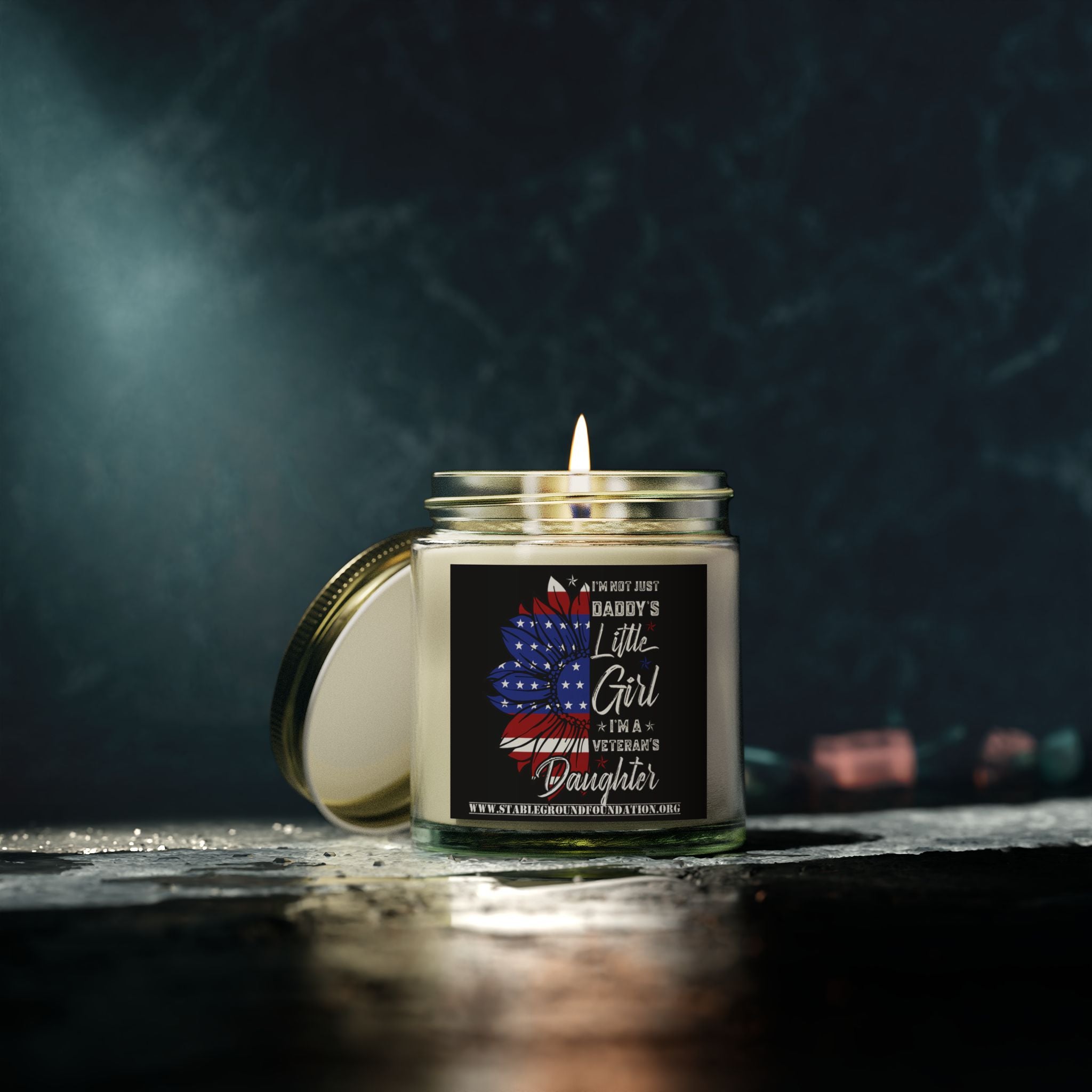 Daddy’s Little Girl Veteran’s Daughter Candle | Patriotic Gift for Proud Military Families