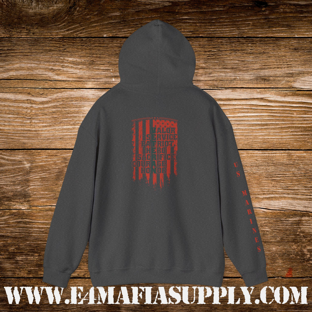Valour, Service, Patriot, Hero – US Marines Hoodie