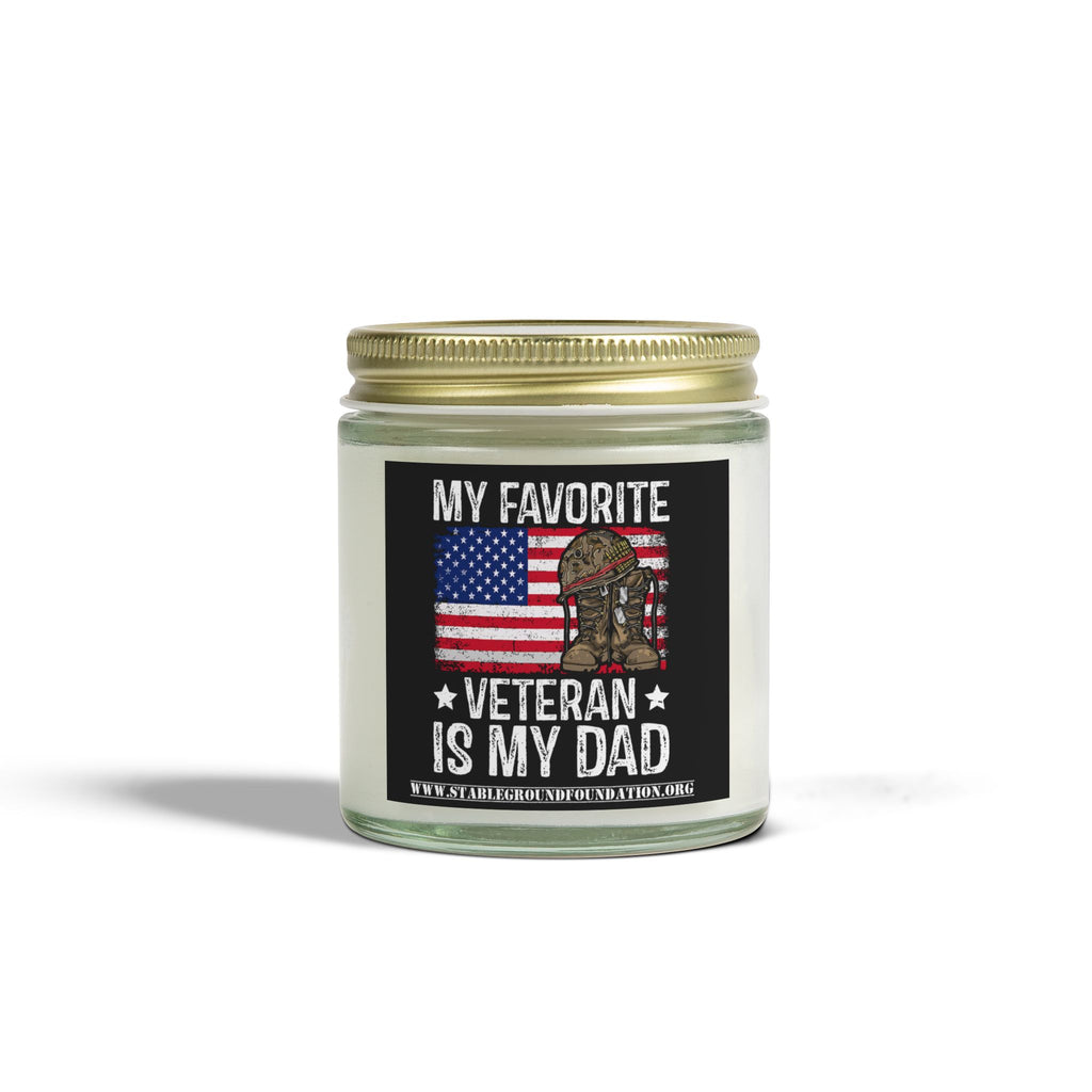 My Favorite Veteran Is My Dad Candle | Patriotic Gift for Proud Military Families