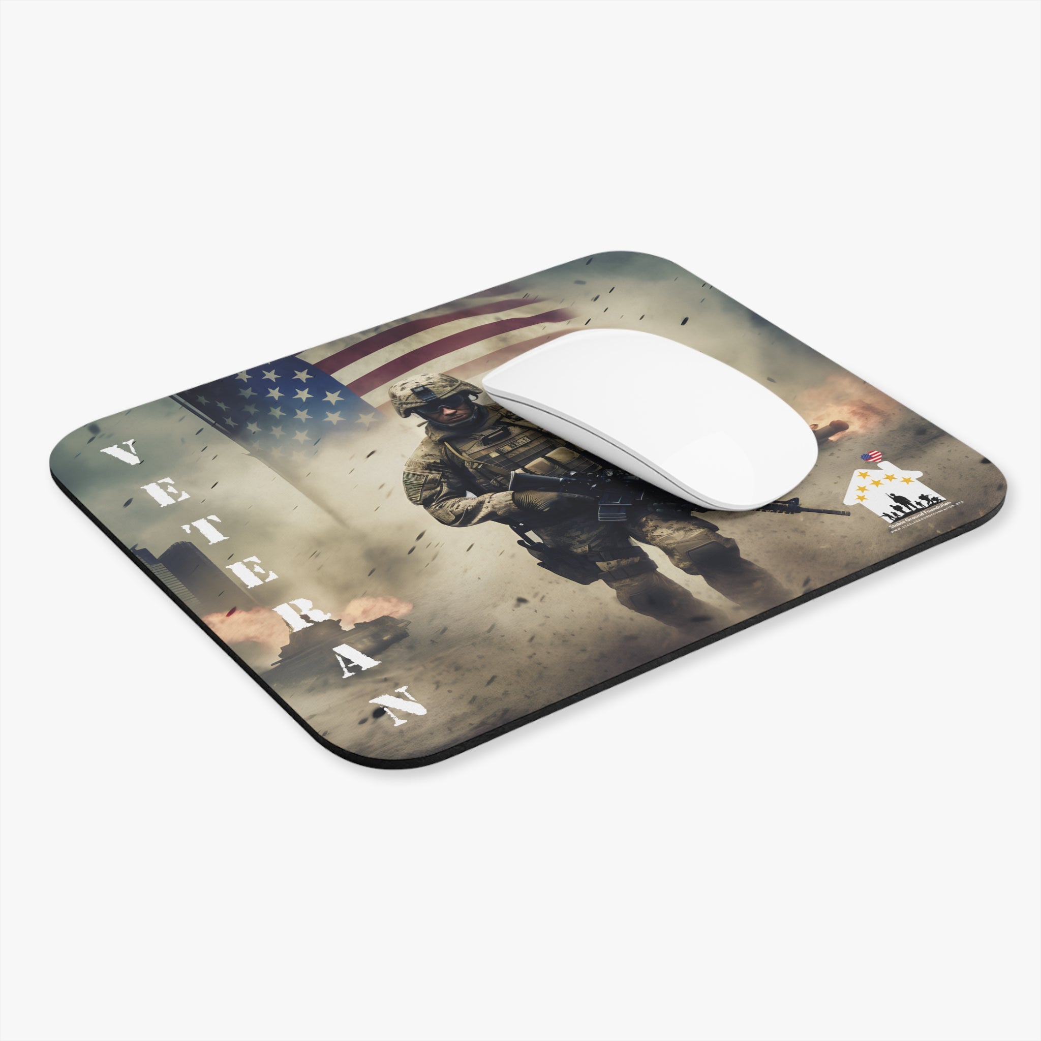 Stand Strong – American Soldier Veteran Mouse Pad