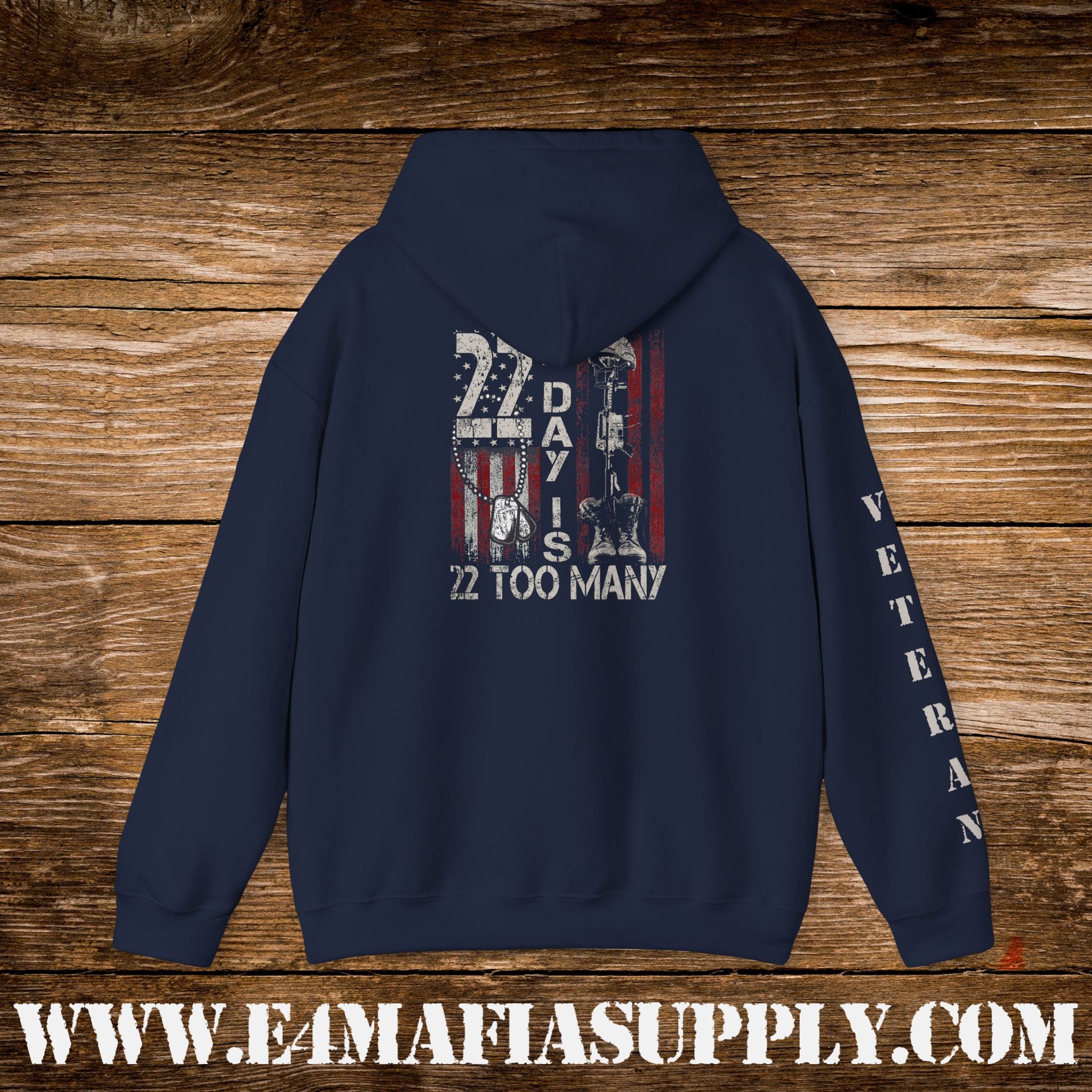 22 A Day Is 22 Too Many Veteran Awareness Hoodie