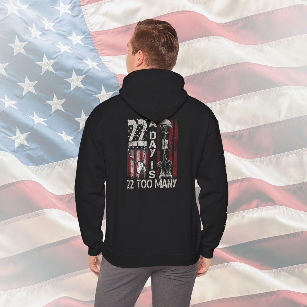 22 A Day Is 22 Too Many Veteran Awareness Hoodie