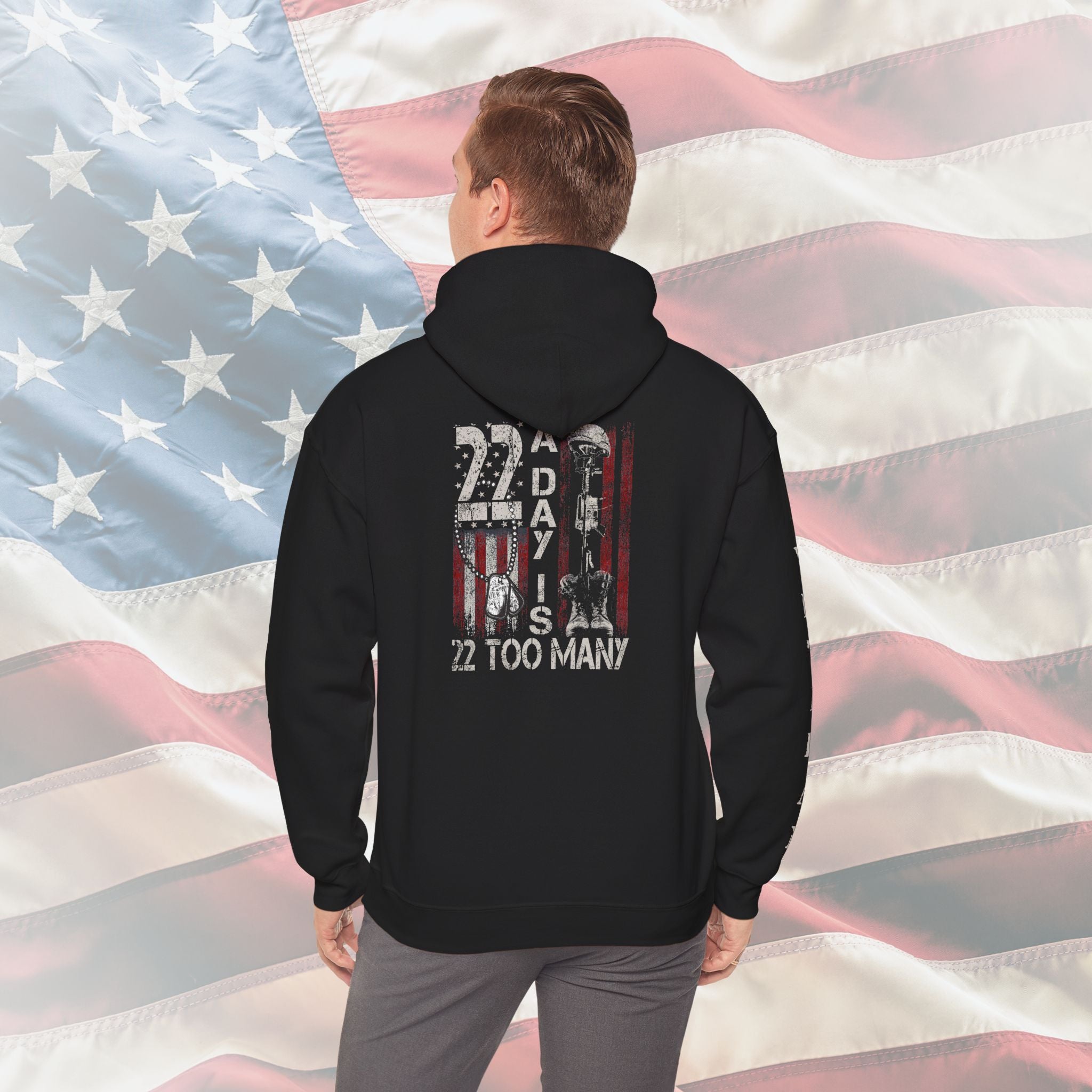 22 A Day Is 22 Too Many Veteran Awareness Hoodie