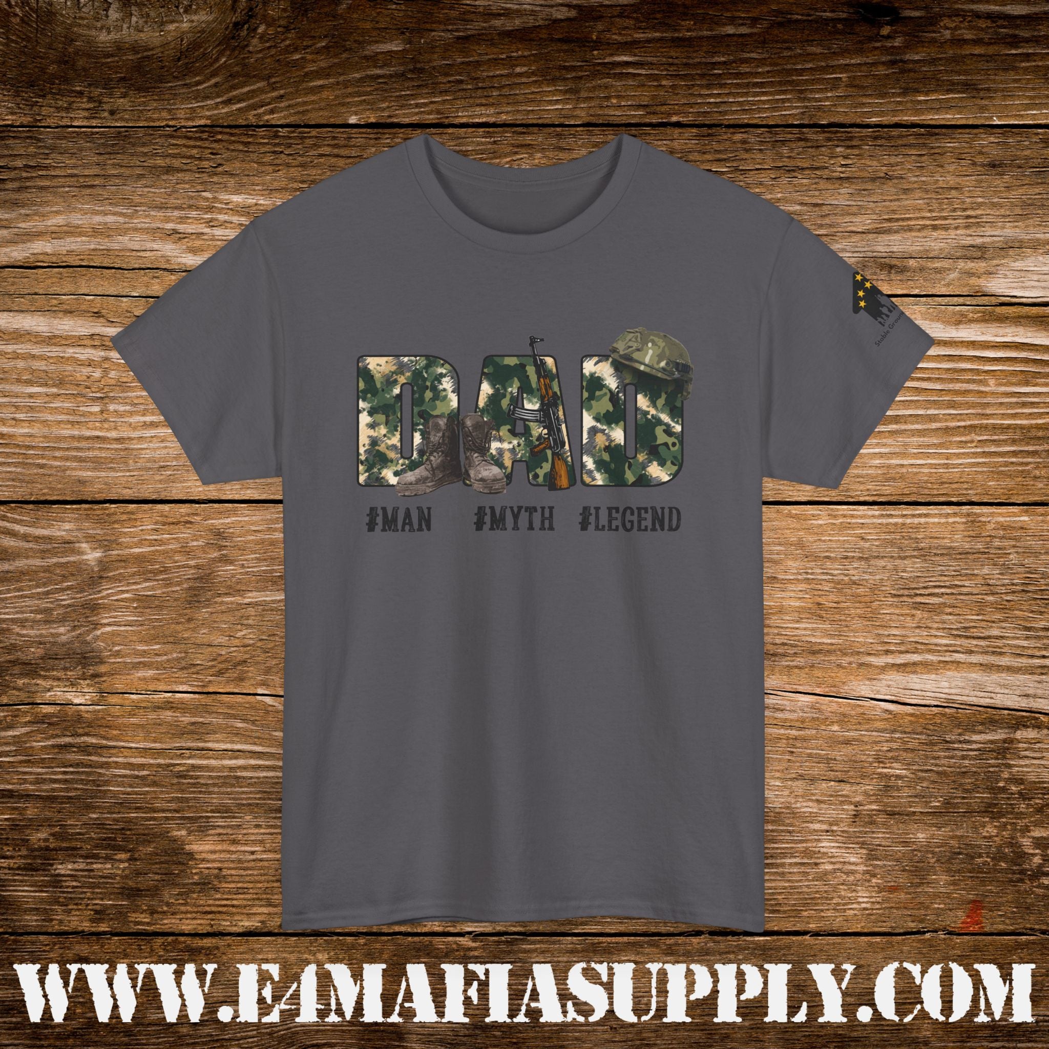“Dad – #Man #Myth #Legend” – Military Camo Father’s Day T-Shirt