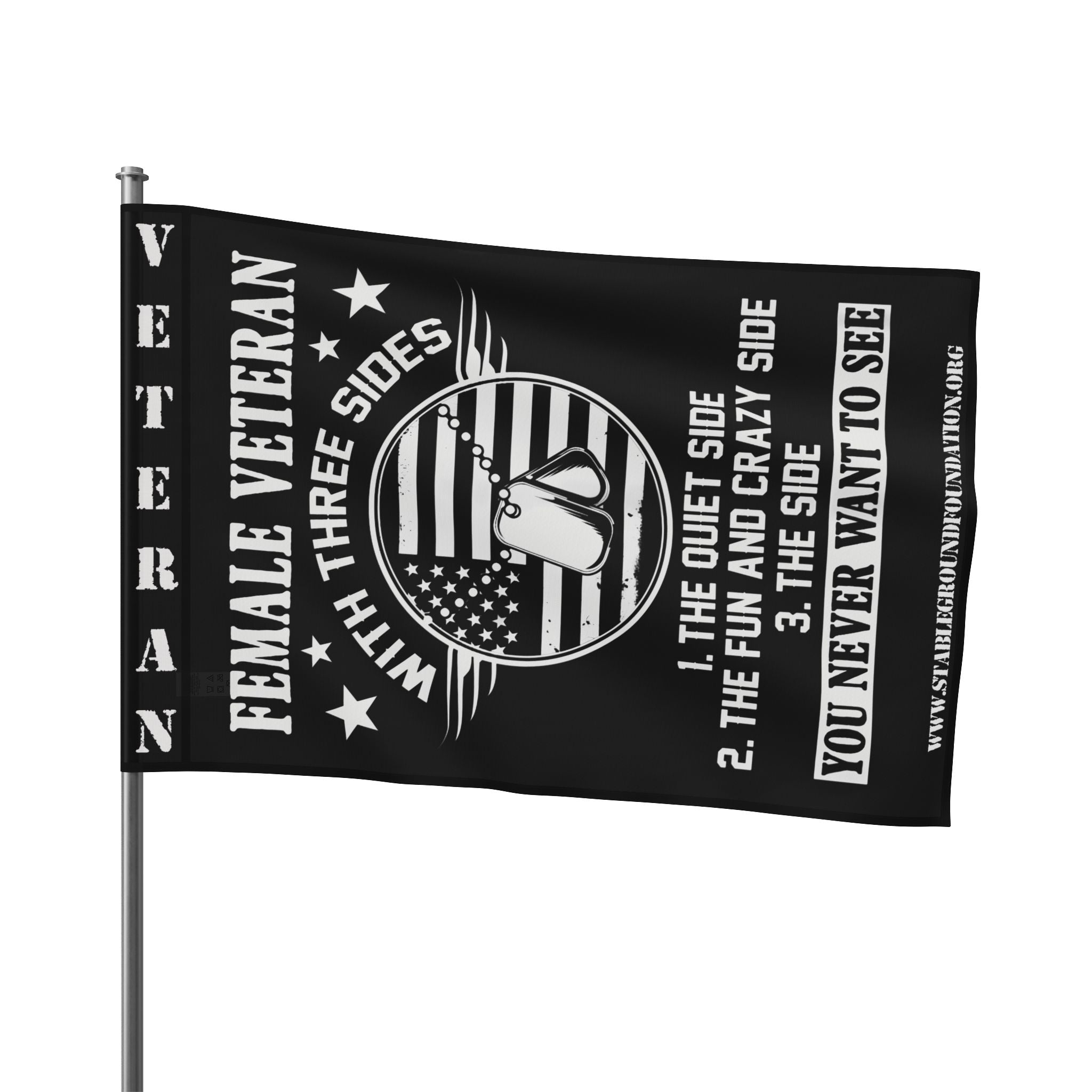 Female Veteran Flag — Three Sides of Strength, Sass, and Service