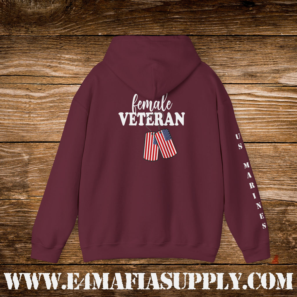 Female Veteran US Marines Hoodie
