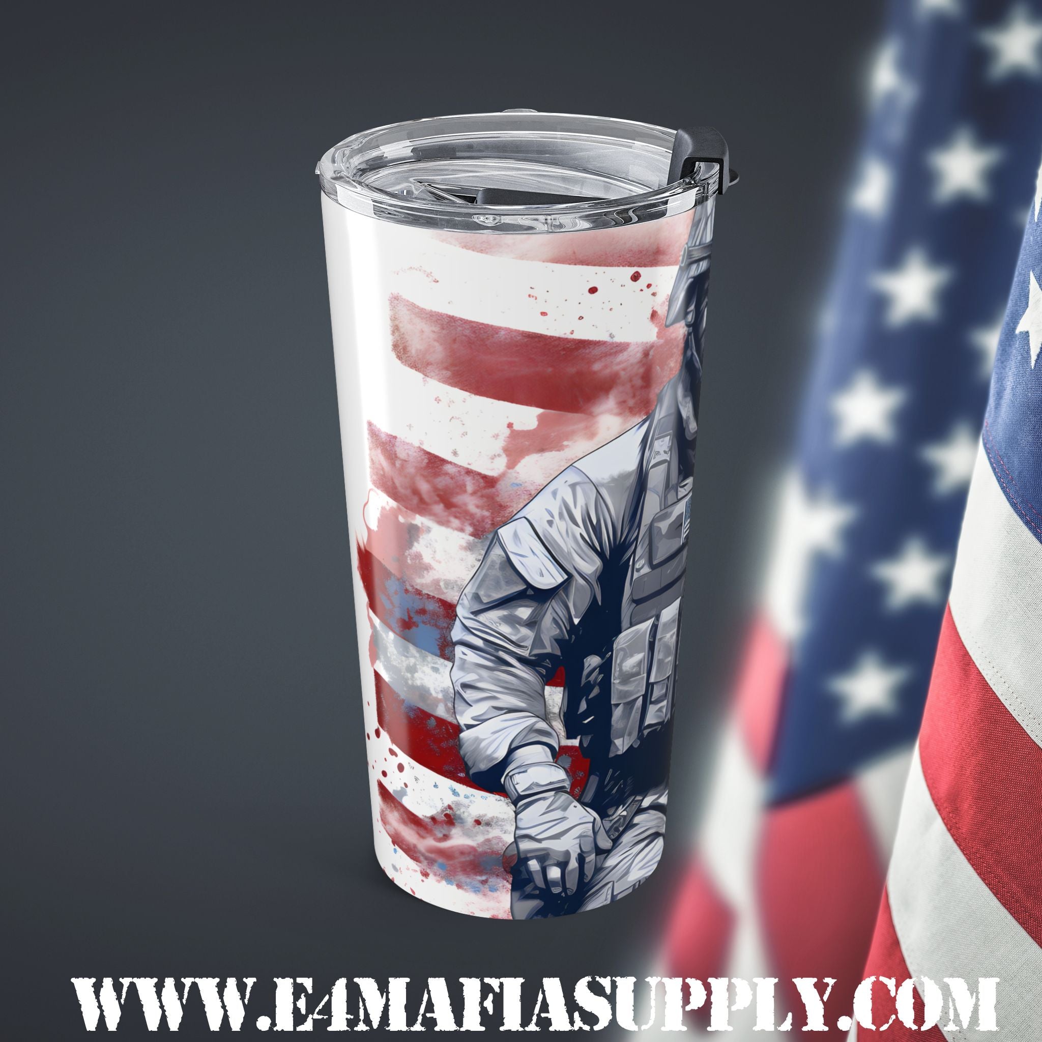 Guardian of Freedom — Patriotic Soldier Tumbler for Everyday Heroes