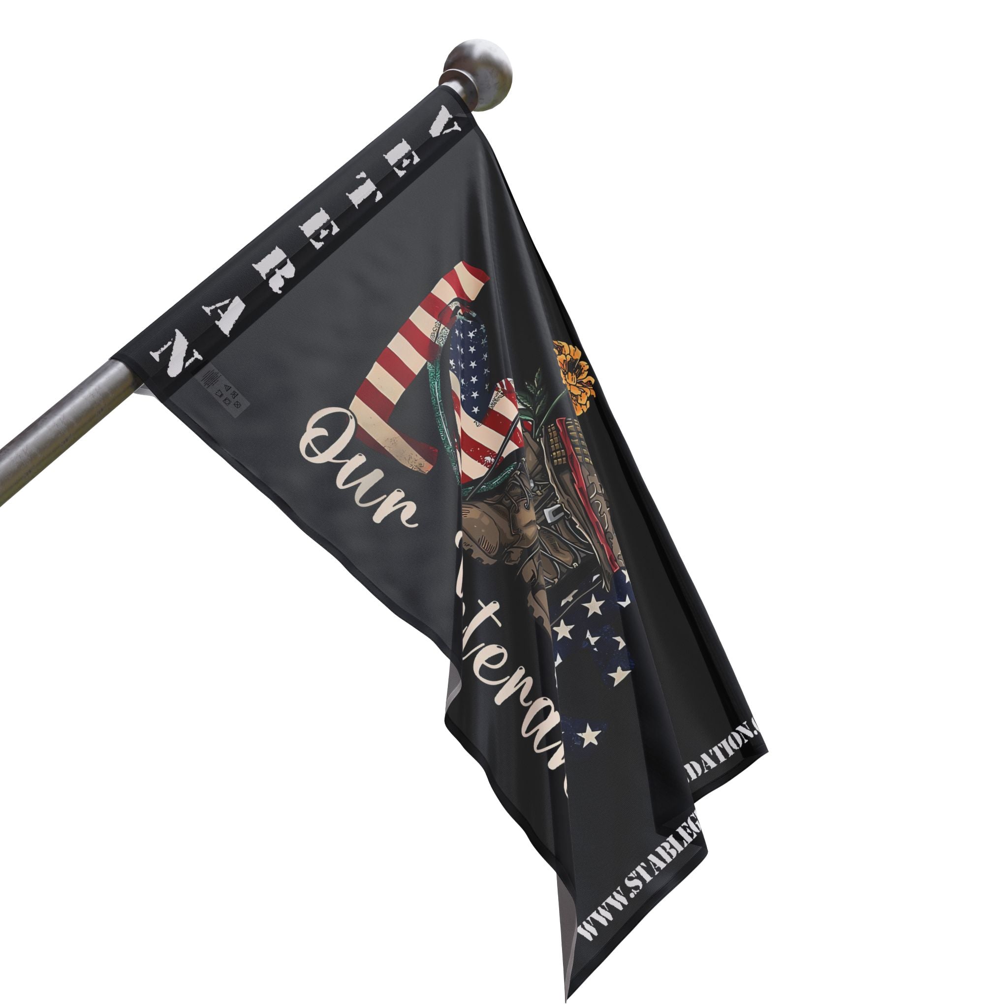 Love Our Veterans — Patriotic Flag Honoring Service, Sacrifice & Strength