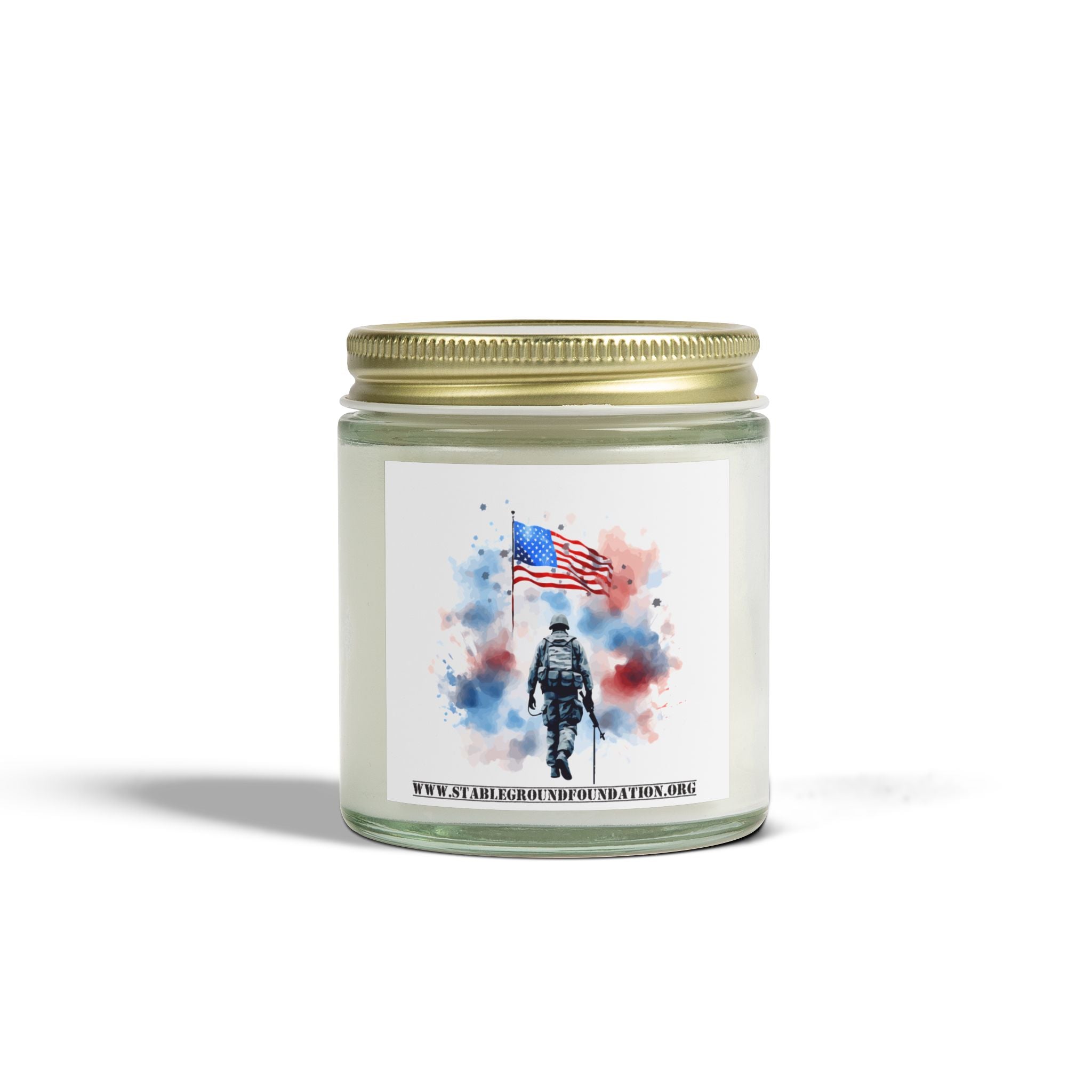 Watercolor Soldier Candle – A Tribute to Service, Sacrifice, and Freedom