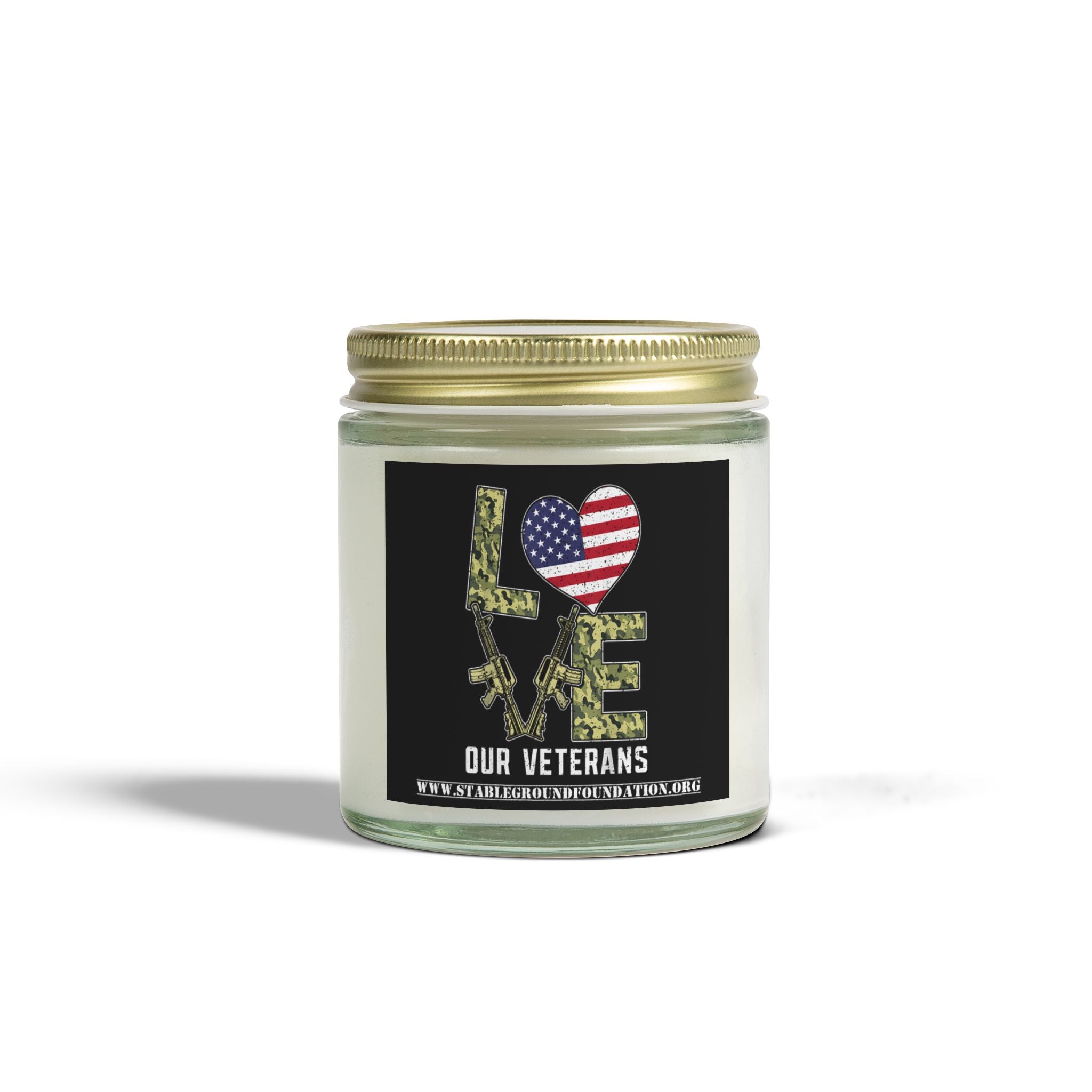 Love Our Veterans Candle — Light That Honors Those Who Served